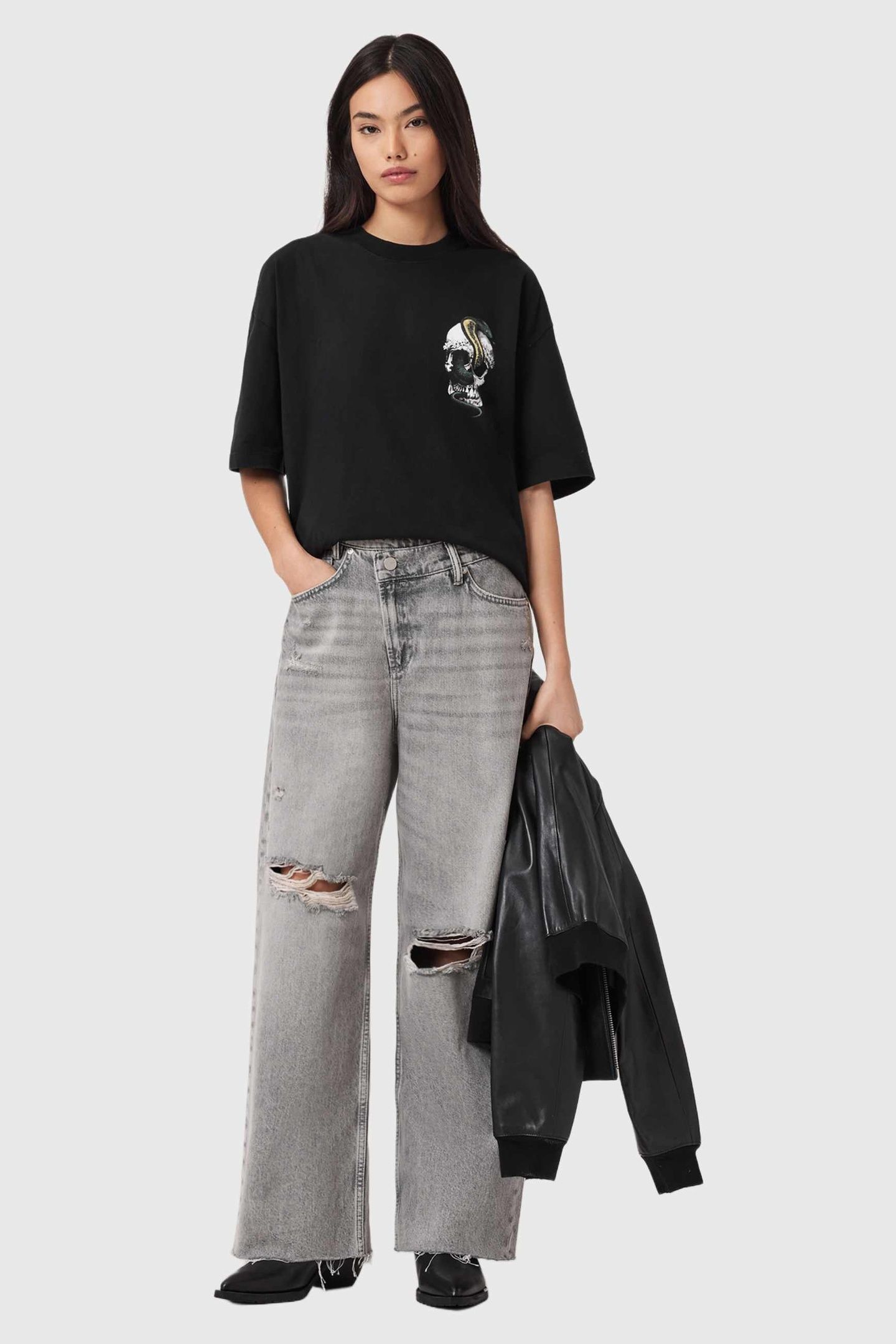 SNAKEHEAD ETTA TEE WASHED BLACK 2