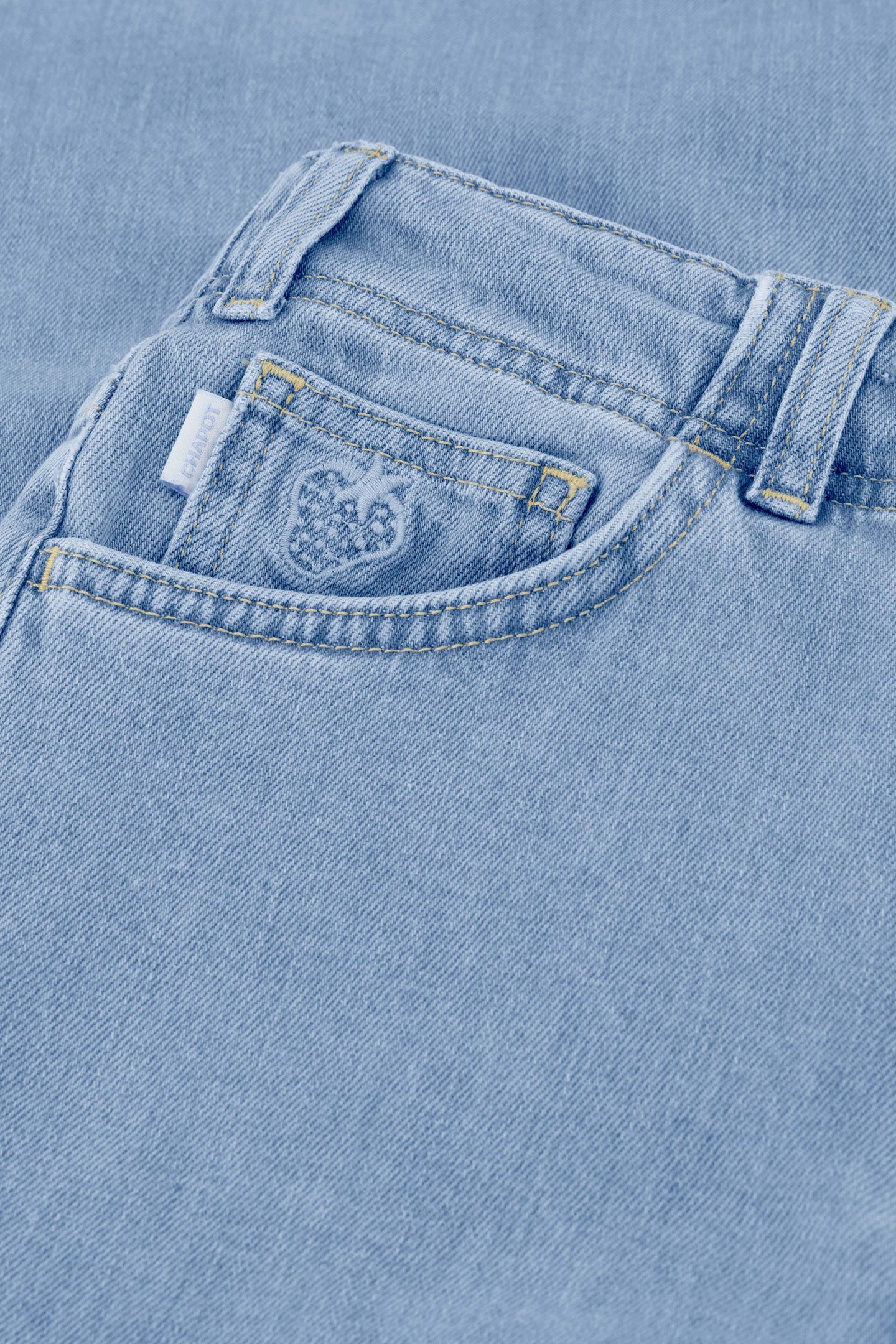 HAYLEY WIDE LEG CROPPED JEANS MID BLUE 4