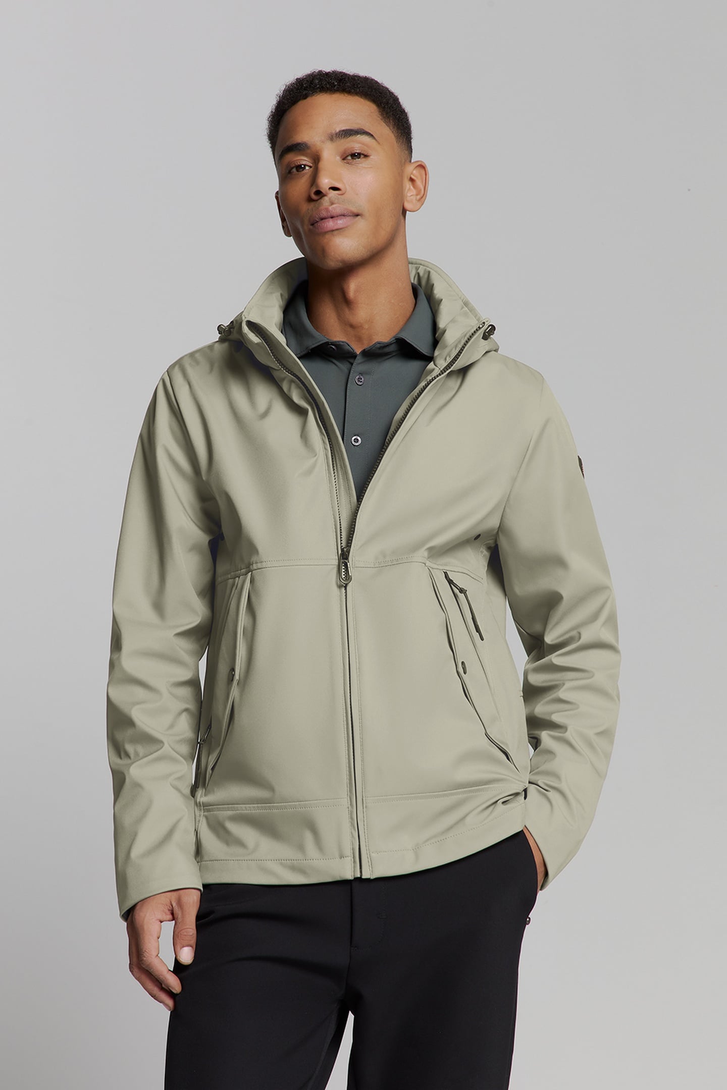 JACKET MID LONG HOOD DETACHABLE LIGHT ARMY 1