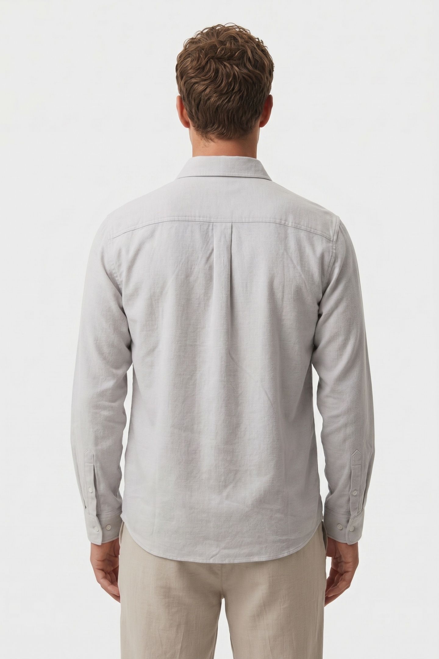 LS MELANGE FLANNEL SHIRT HARBOR MIST 2
