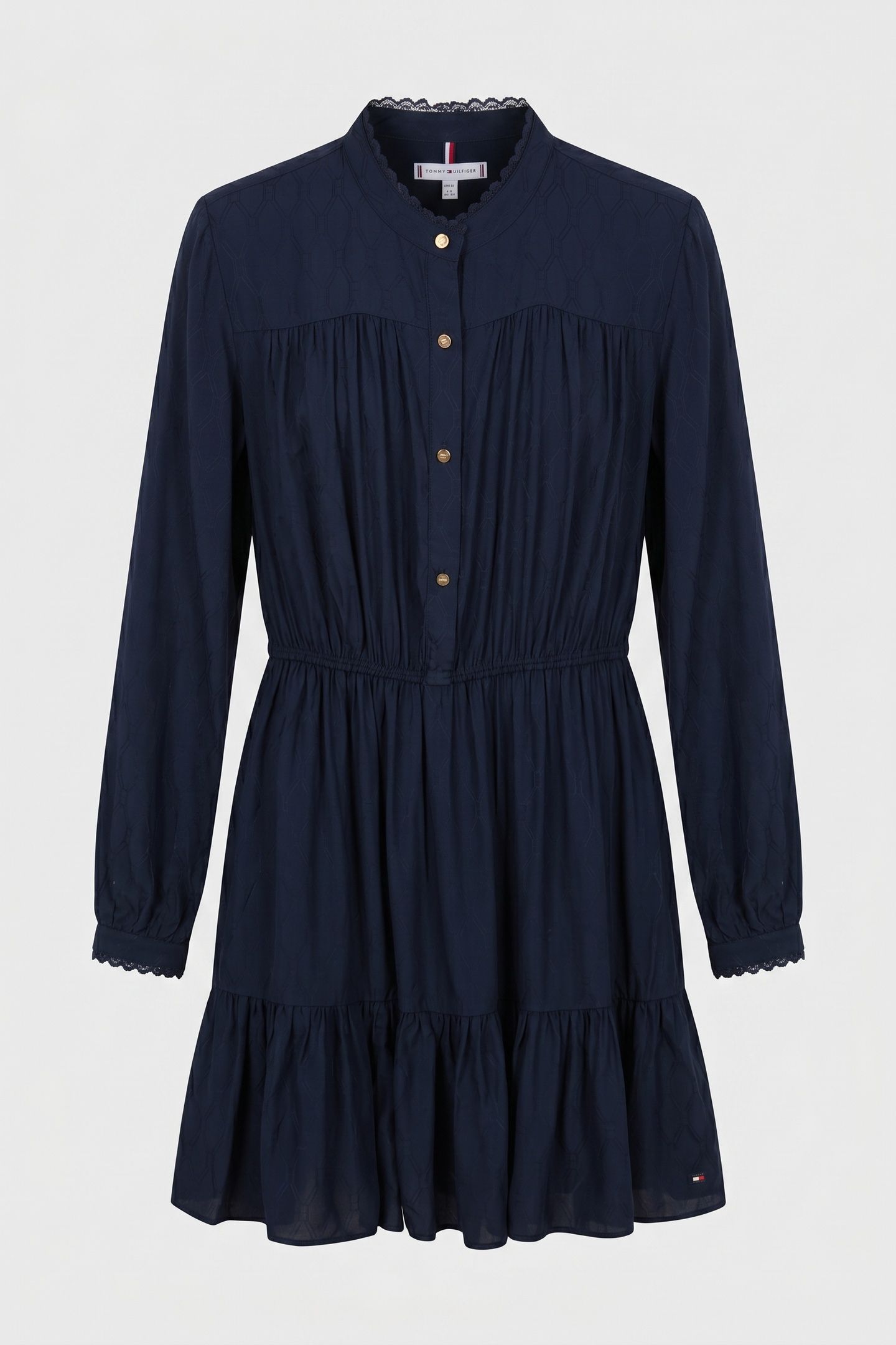 FLUID JACQUARD DRESS DARK NIGHT NAVY 3