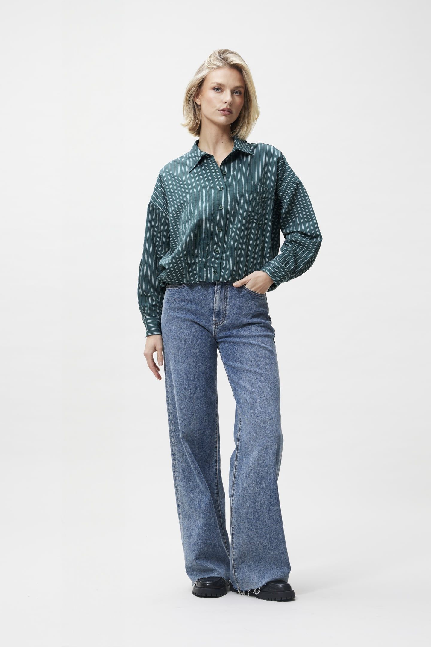 TUCK IN BLOUSE SEA MOSS 1
