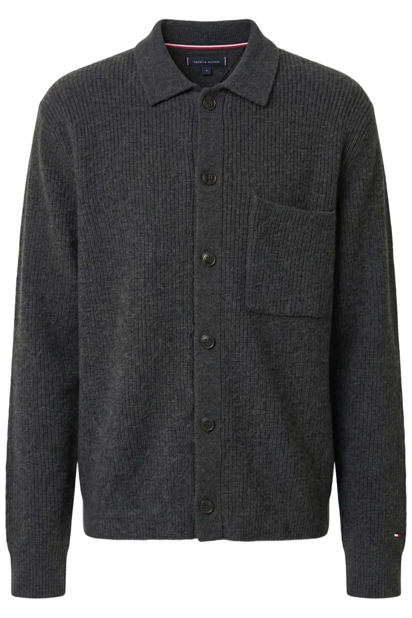 FISHERMAN RIB COACH JACKET DARK GREY HEATHER 3