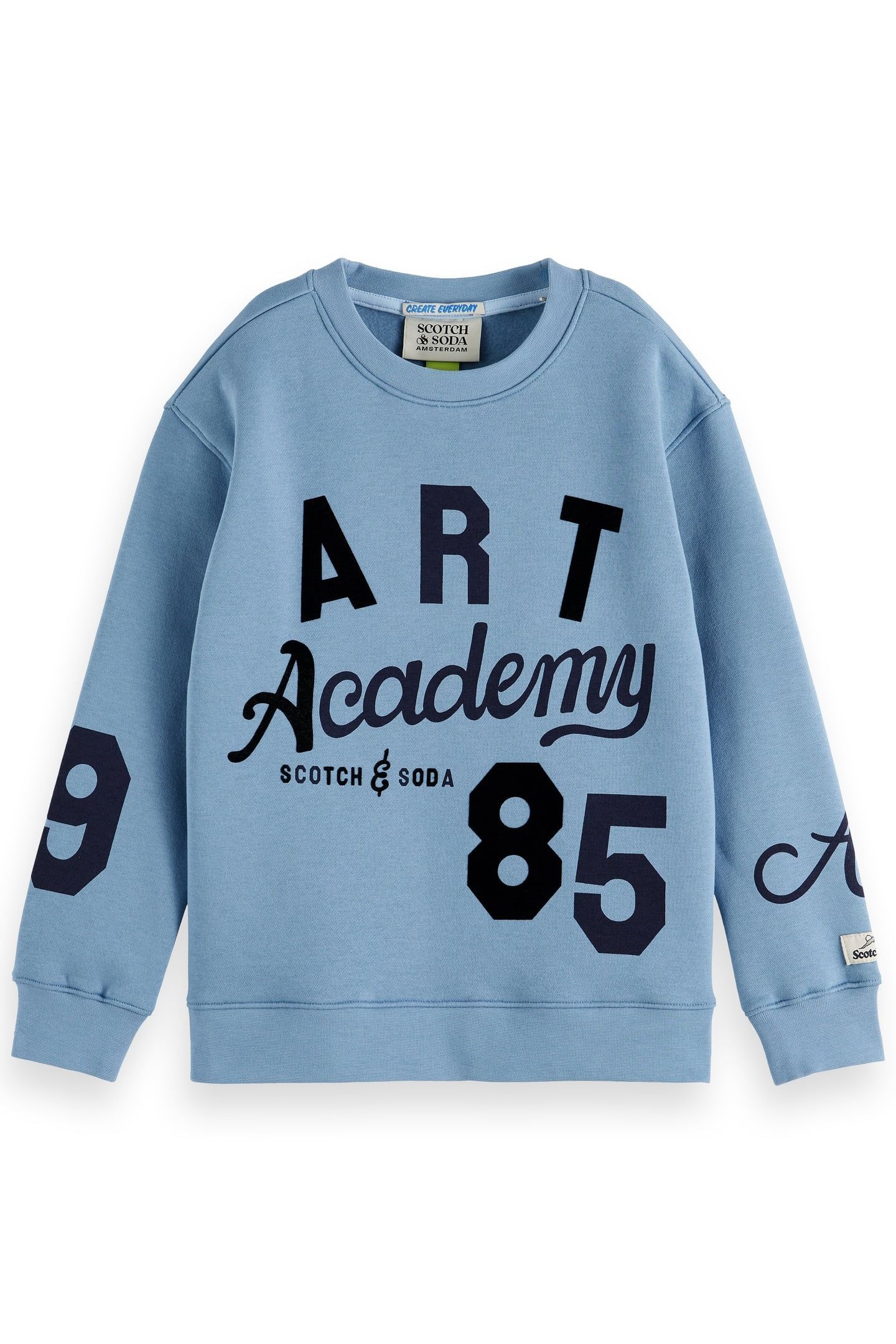 BOY LOOSE-FIT PLACED ARTWORK SWEATSHIRT FADED DENIM 1
