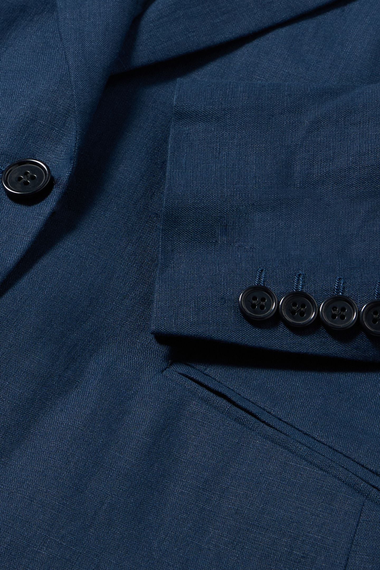 IRISH LINEN SINGLE-BREASTED BLAZER INDIGO 4