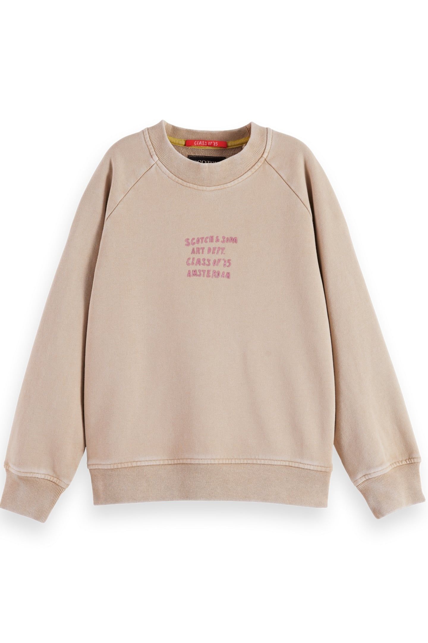 GIRL RELAXED-FIT RAGLAN ARTWORK SWEATSHIRT PLAZA TAUPE 1
