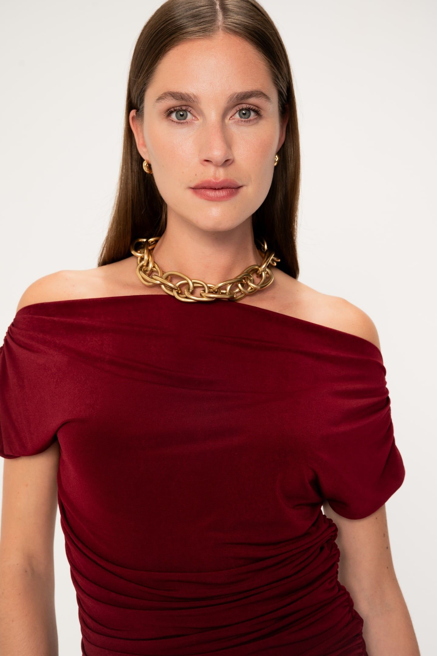 SANA DRESS MULBERRY RED 4