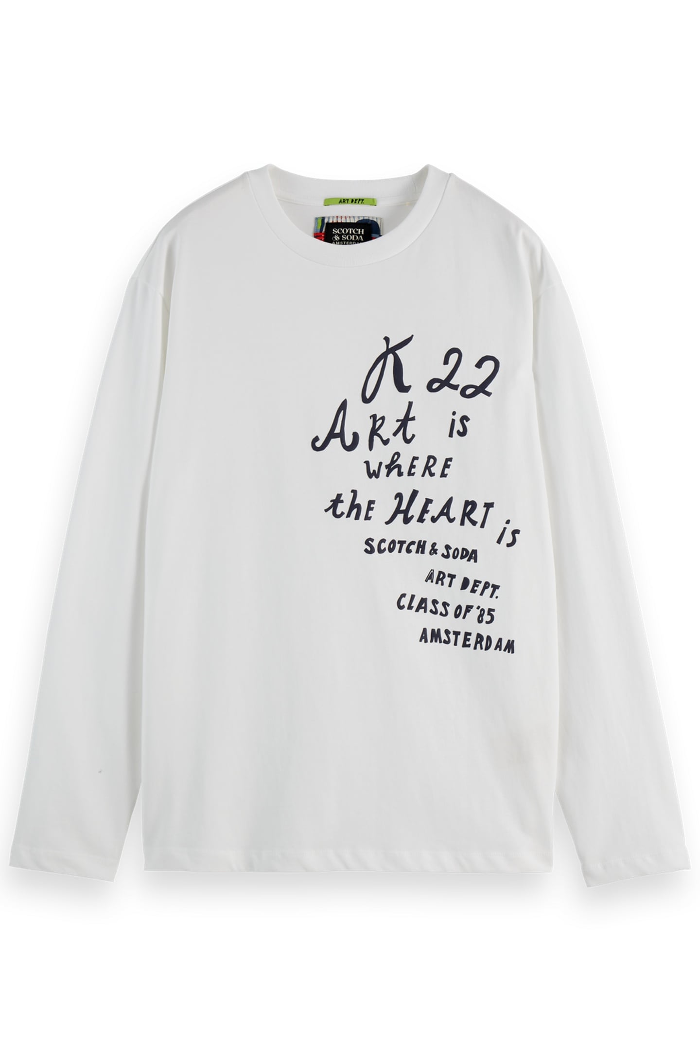 RELAXED-FIT LONG-SLEEVED ARTWORK T-SHIRT BRIGHT WHITE 4
