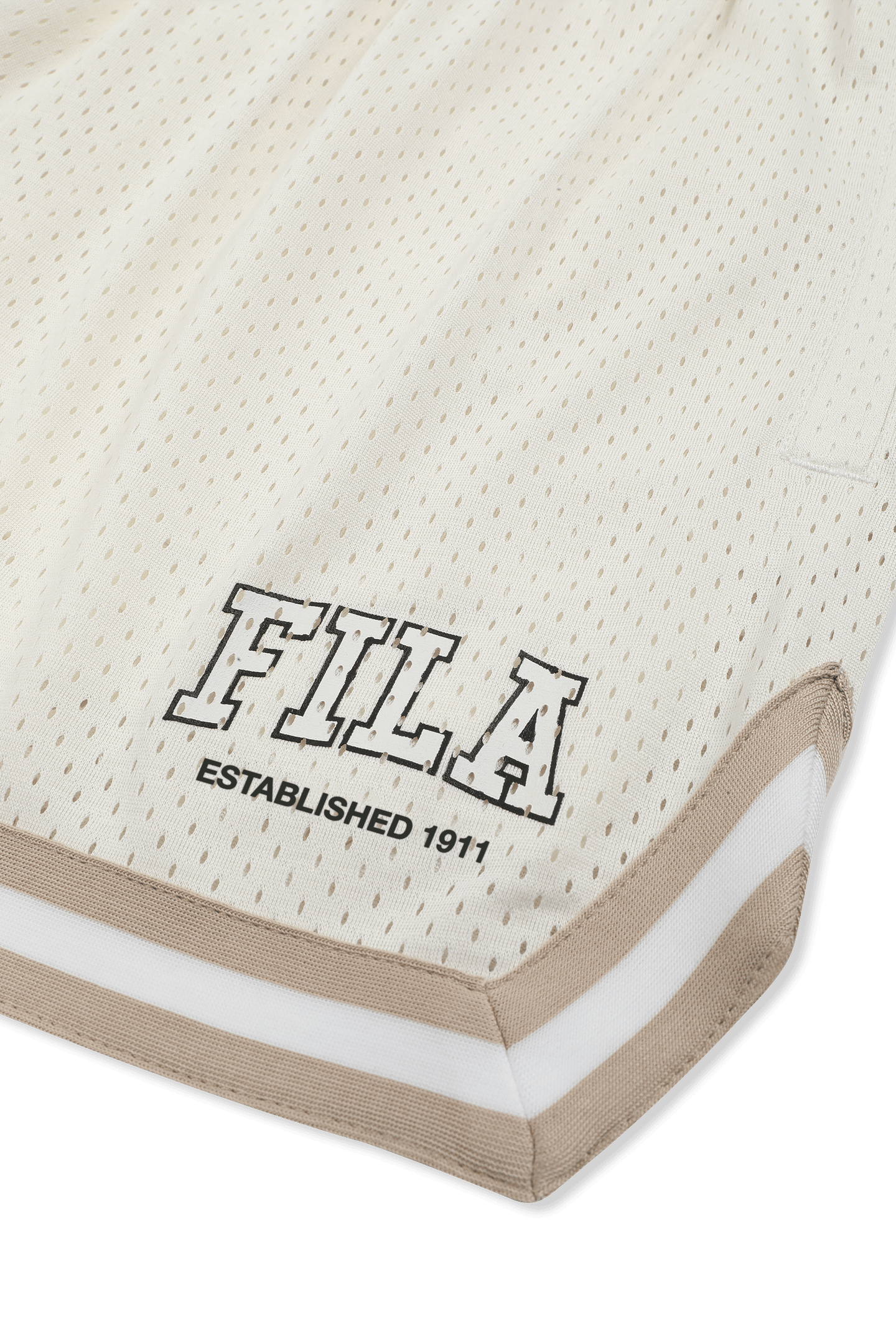VILLANOVA RELAXED MESH SHORTS EGRET 7
