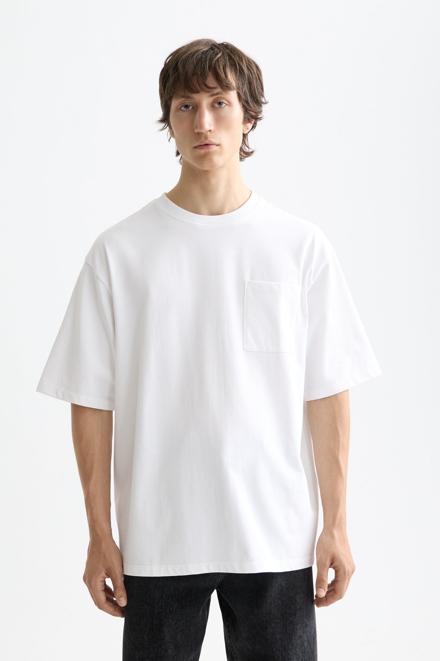 CORE - 3 CROSSES LOOSE FIT POCKET T-SHIRT WHITE 2