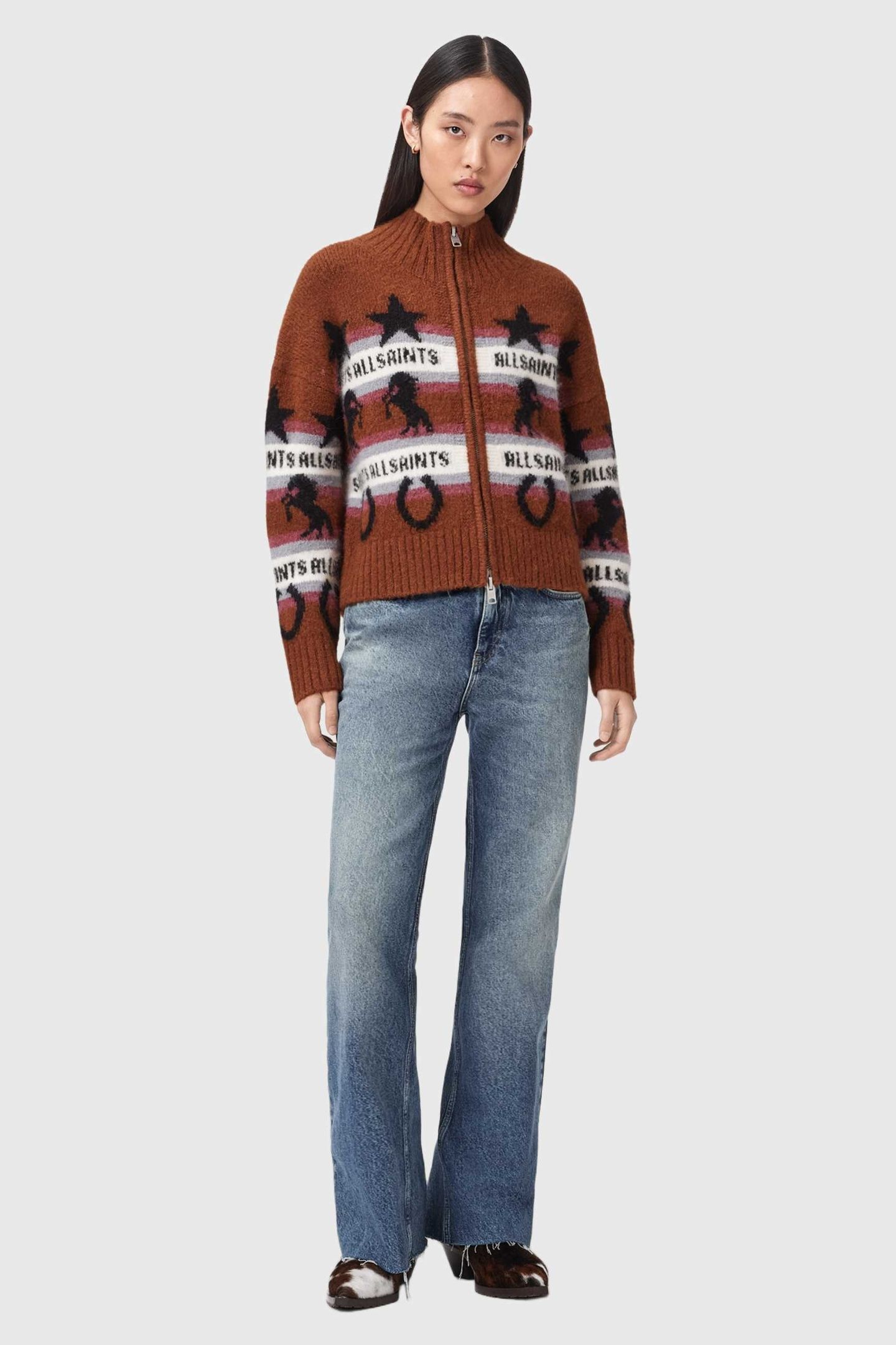 EPONA CARDIGAN COGNAC BROWN 2