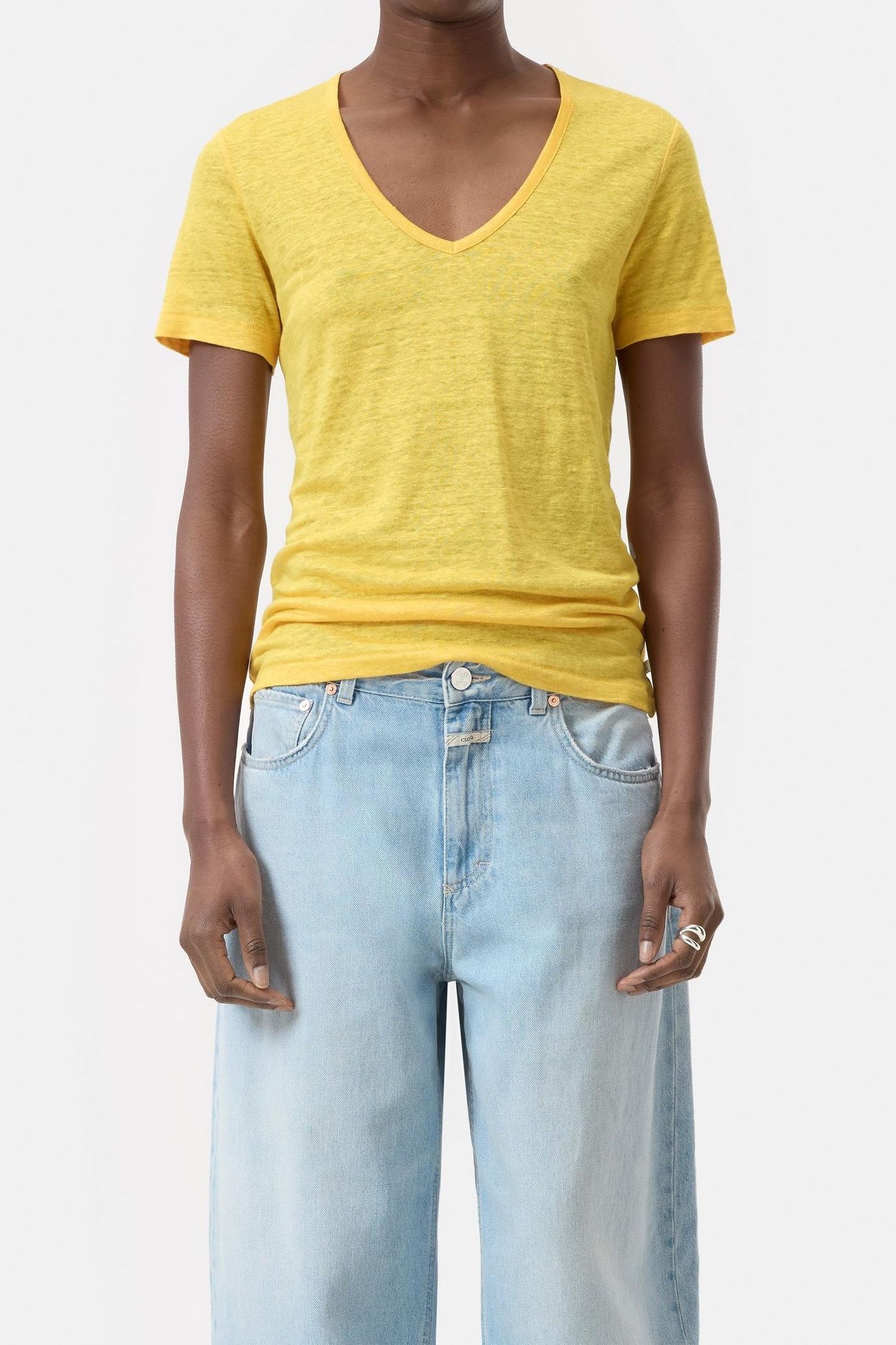 V-NECK MANGO YELLOW 2