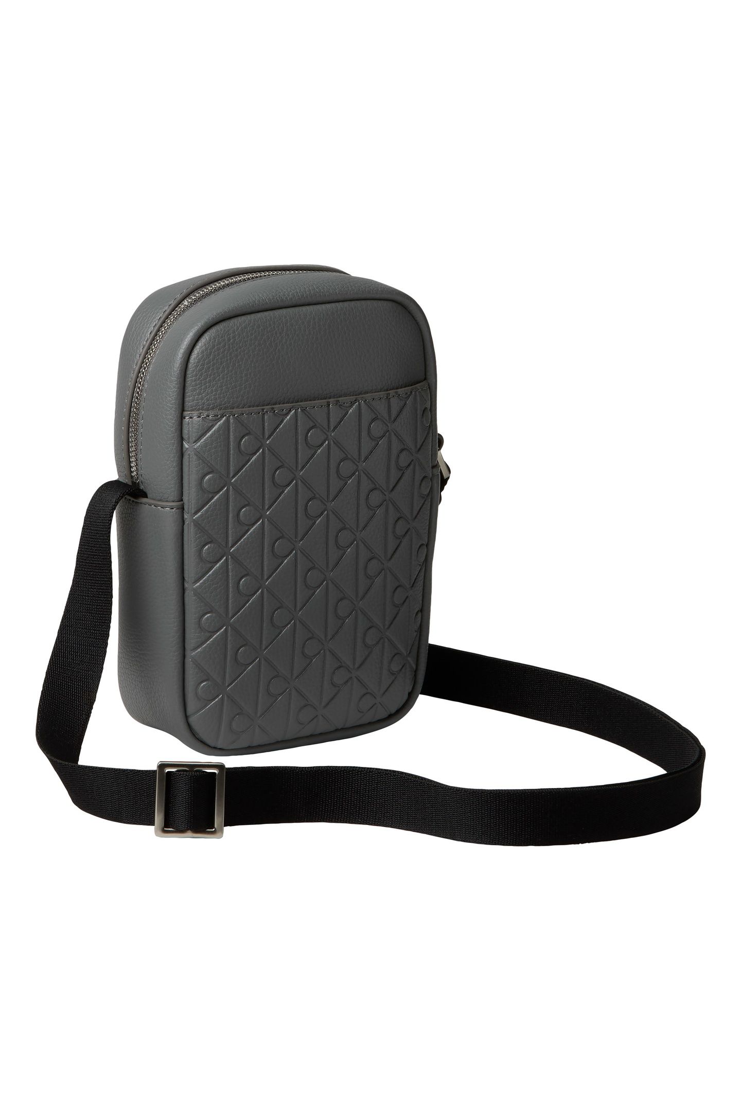 EMBLEM EMBOSS SLING BAG CHARCOAL GRAY 2