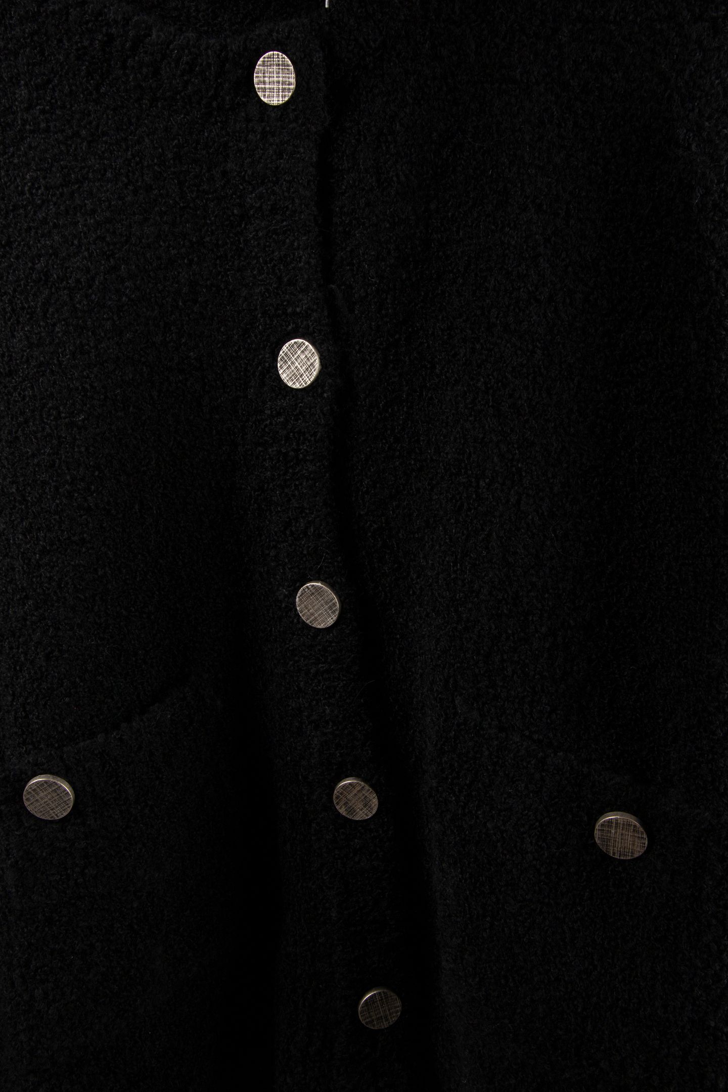 CREW NECK CARDIGAN BOUCLÉ BLACK 4