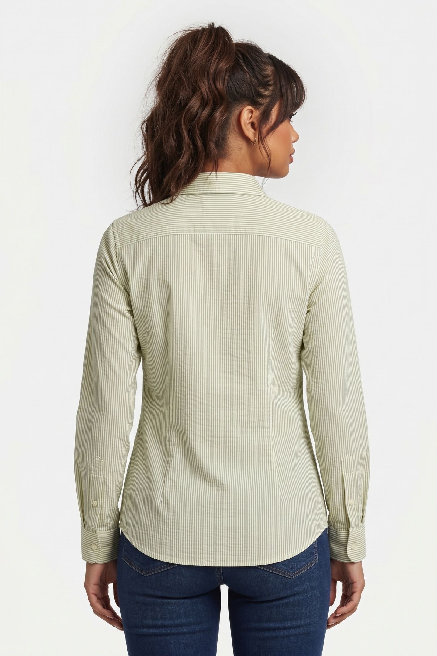 SEERSUCKER LOGOED SHIRT COTTON GREEN 2