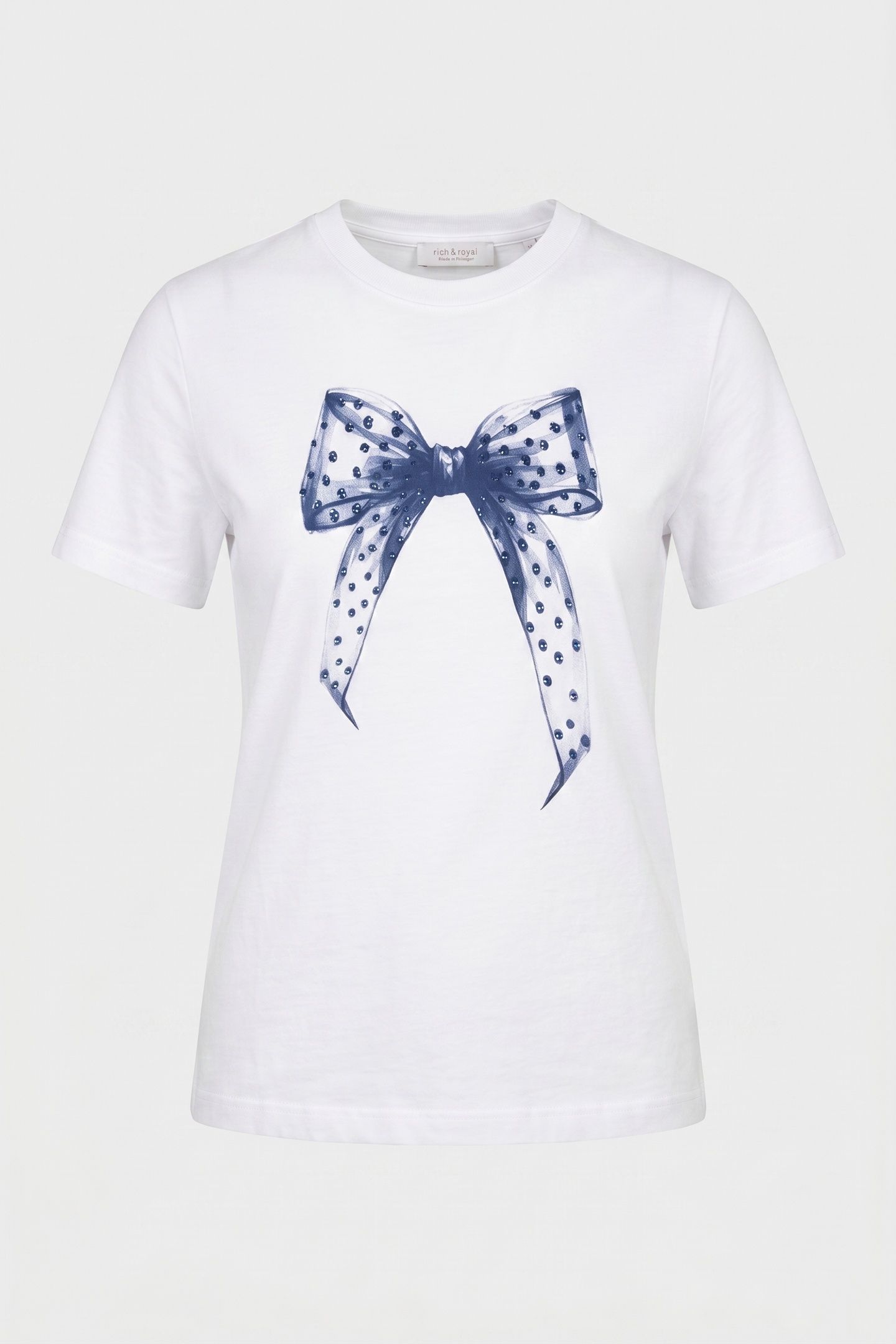 SLIM FIT T-SHIRT "BOW" ORGANIC WHITE 4