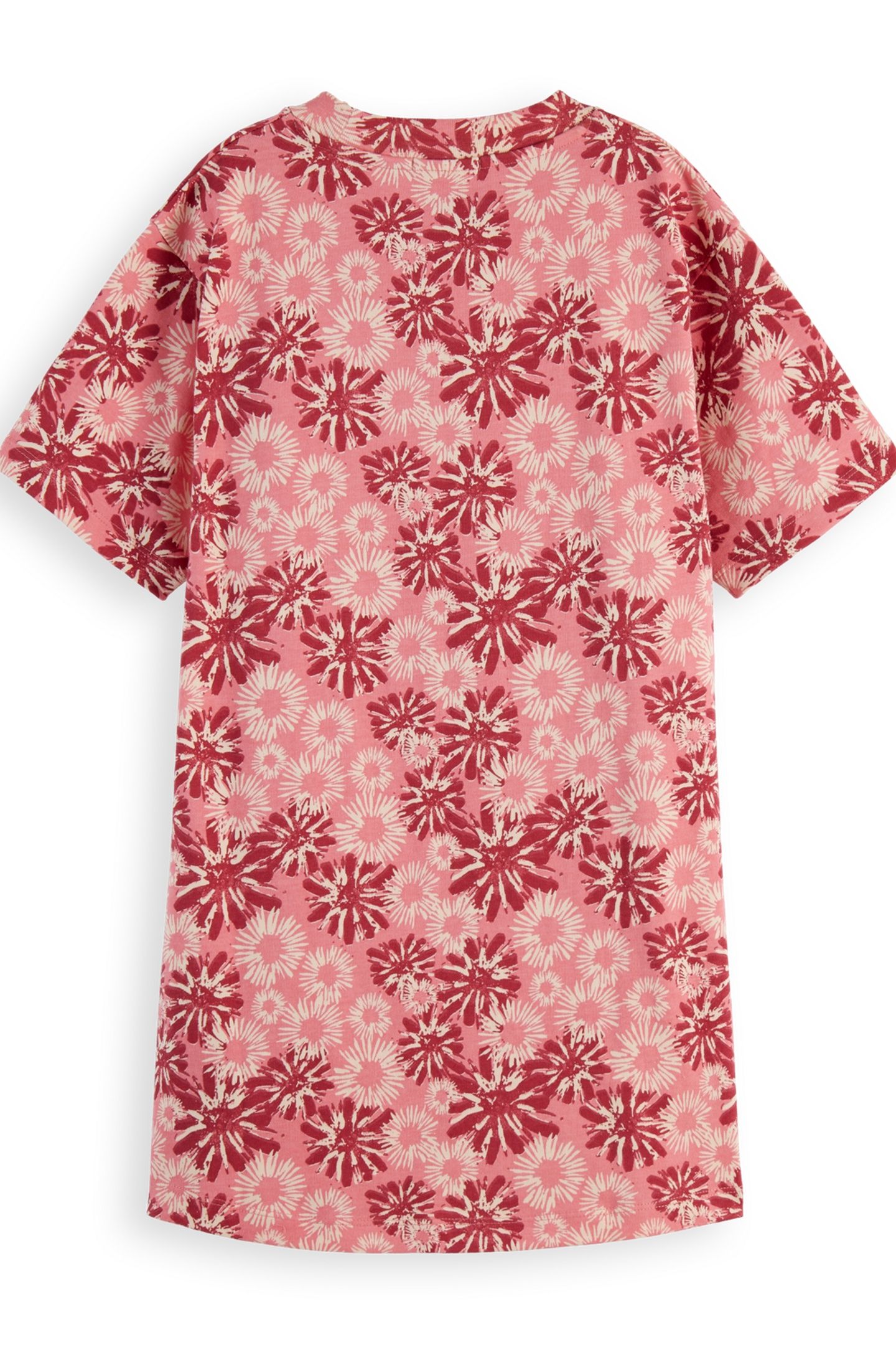 GIRL SHORT-SLEEVED FLORAL PRINTED T-SHIRT DRESS ABSTRACT FLO 2