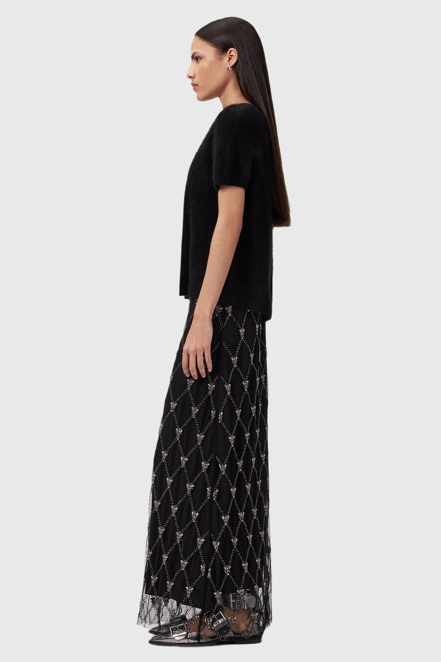 ILKA EMB SKIRT BLACK 6