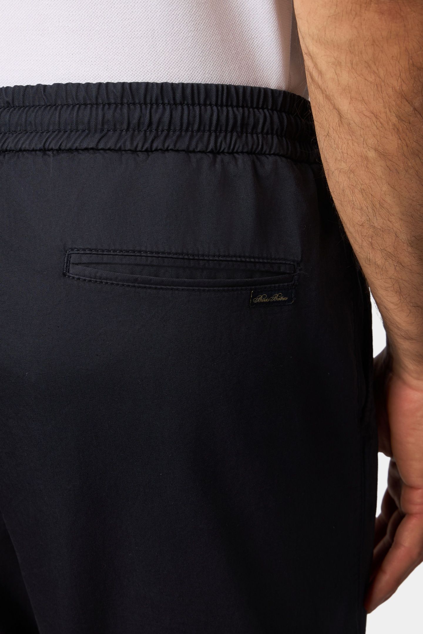 SLUB COTTON STRAIGHT-LEG PLEATED PANT NAVY 5
