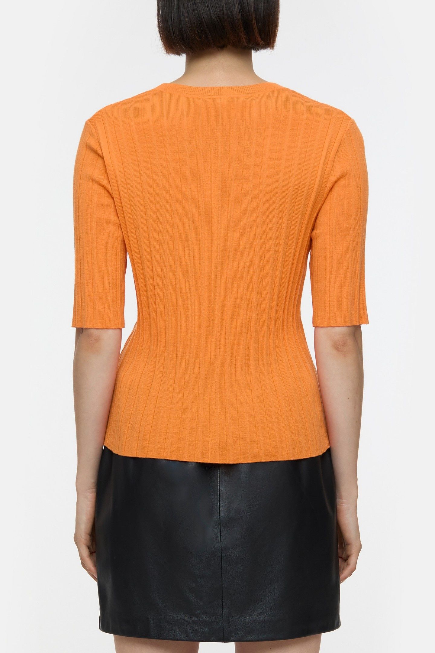 CREW NECK HALF SLEEVE PUMPKIN ORANGE 2