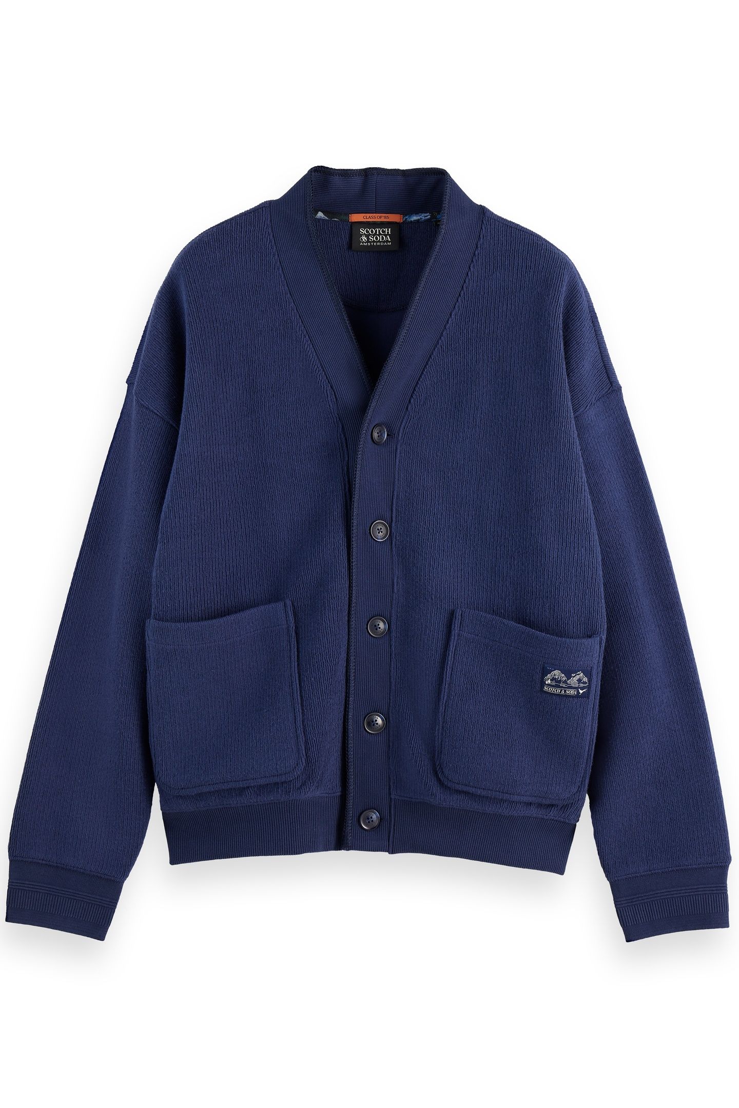 LOOSE FIT BUTTON DOWN SWEATSHIRT PEACOAT 4