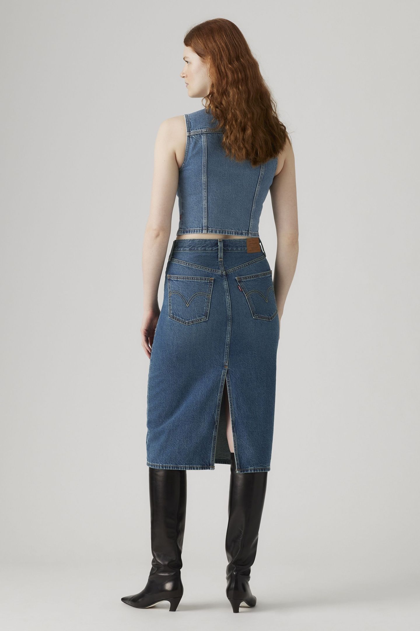 HIGH RISE BACK SLIT SKIRT 6