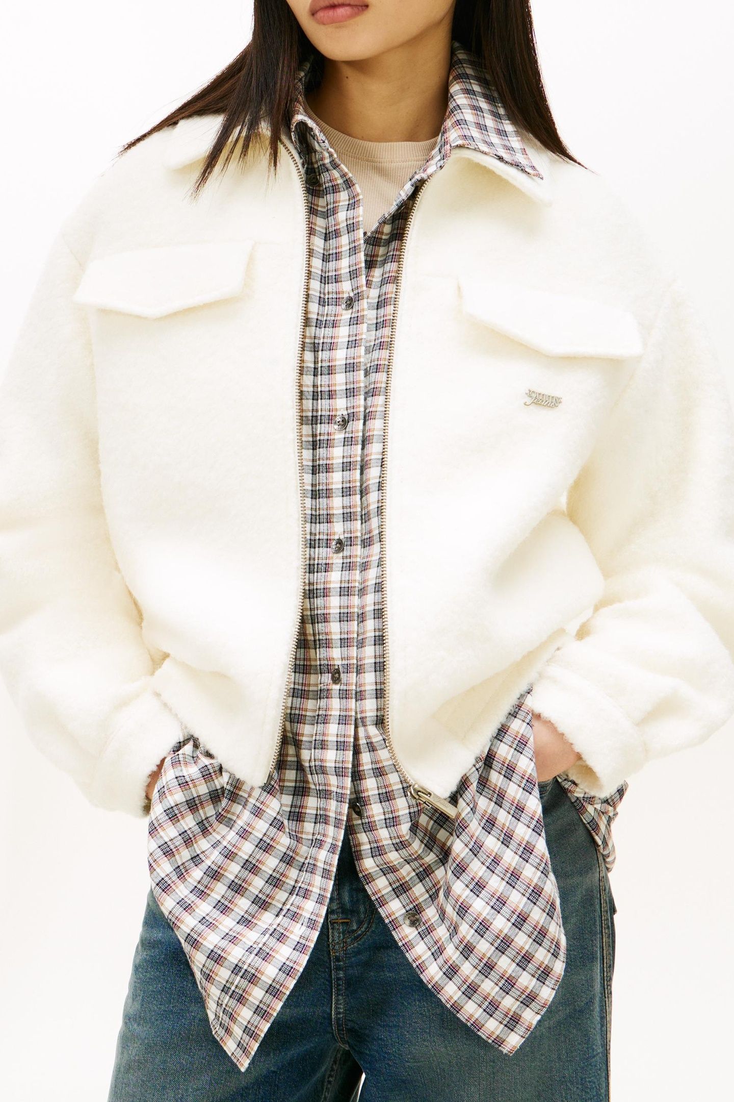 OVS WOOL ZIP JACKET ANCIENT WHITE 4