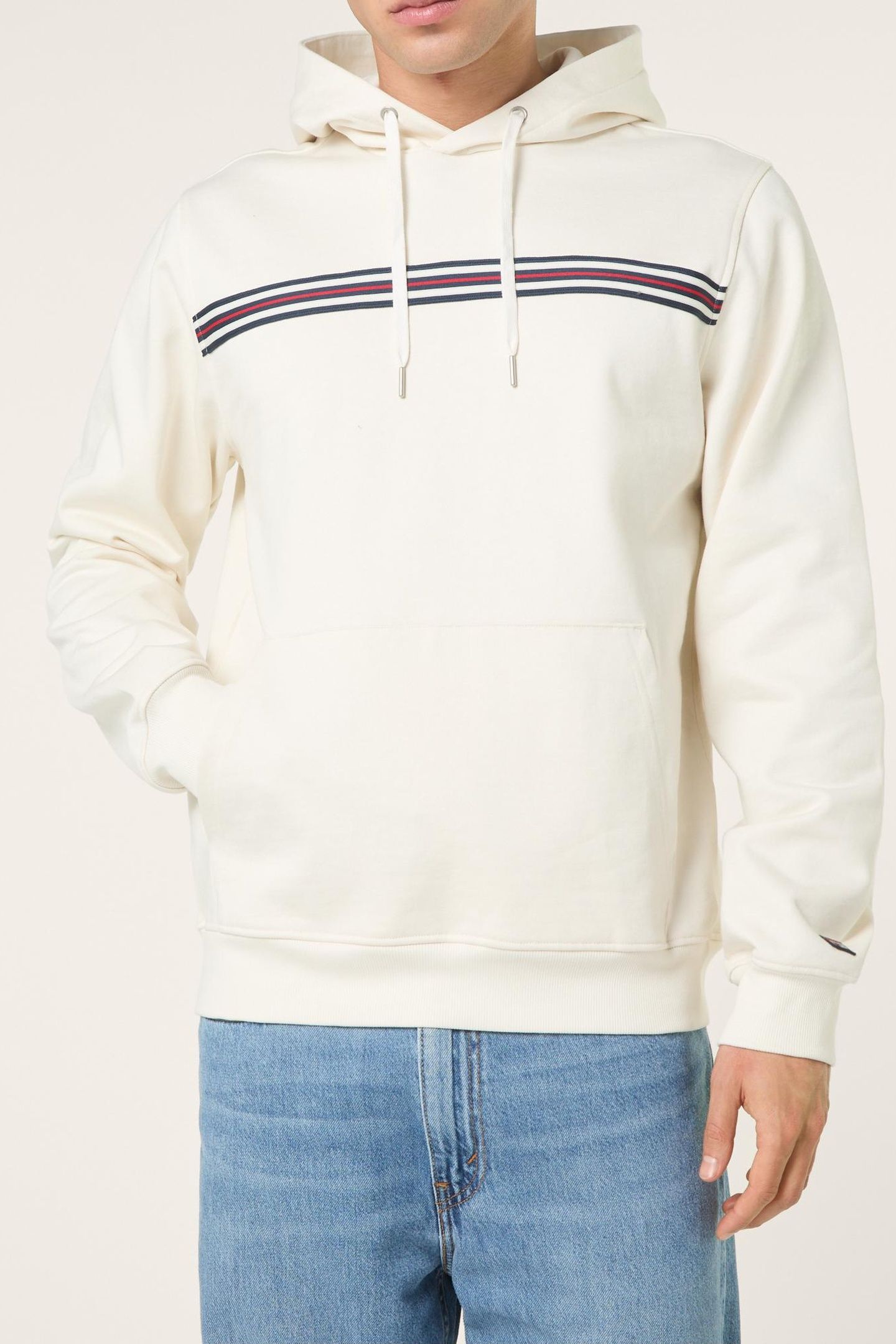 DIECIMO REGULAR HERITAGE TAPE HOODIE EGRET 1