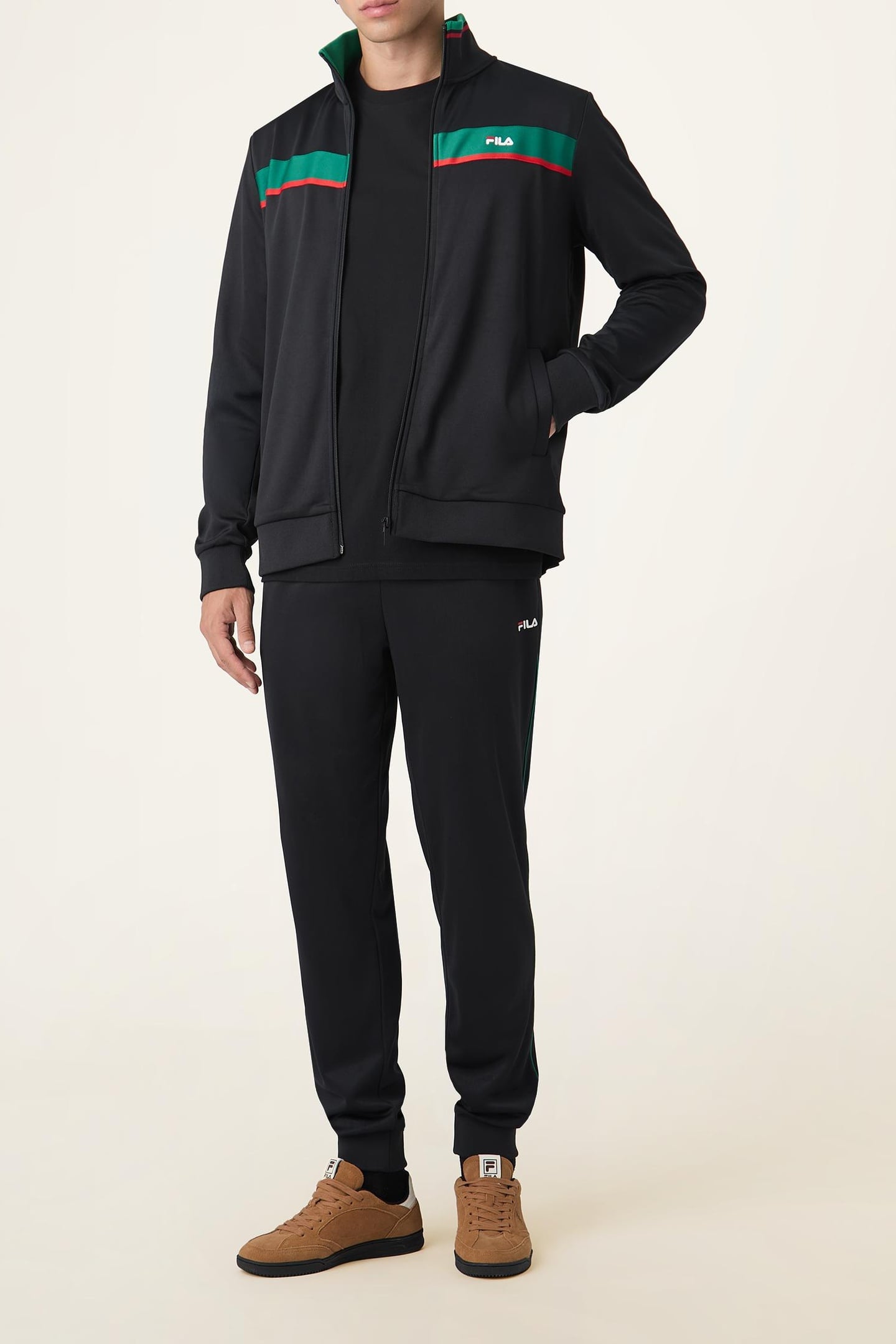 SAGANO REGULAR TAPED TRACK JACKET BLACK 2