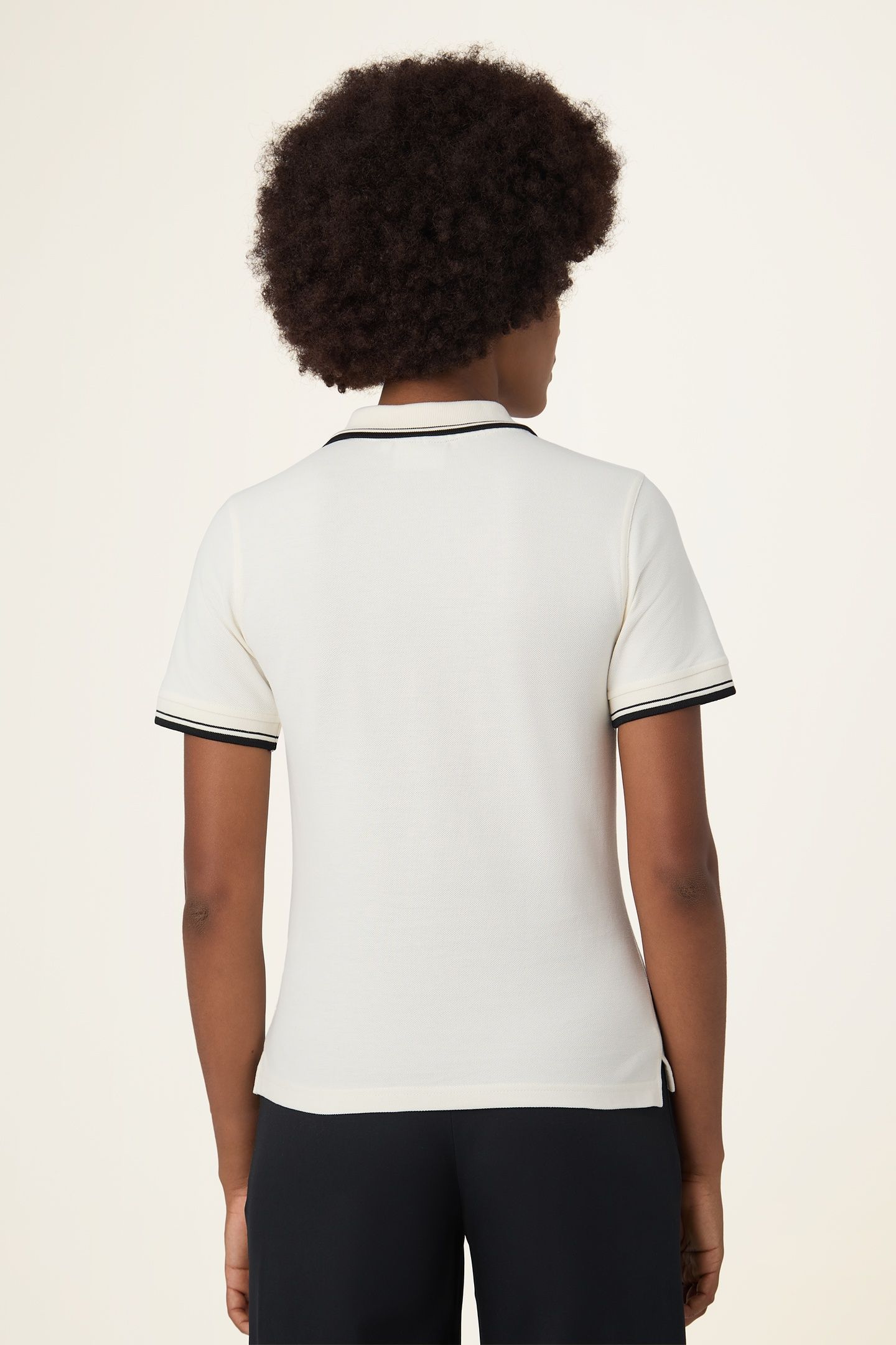 BIELLA SLIM TIPPED POLO SHIRT EGRET 3