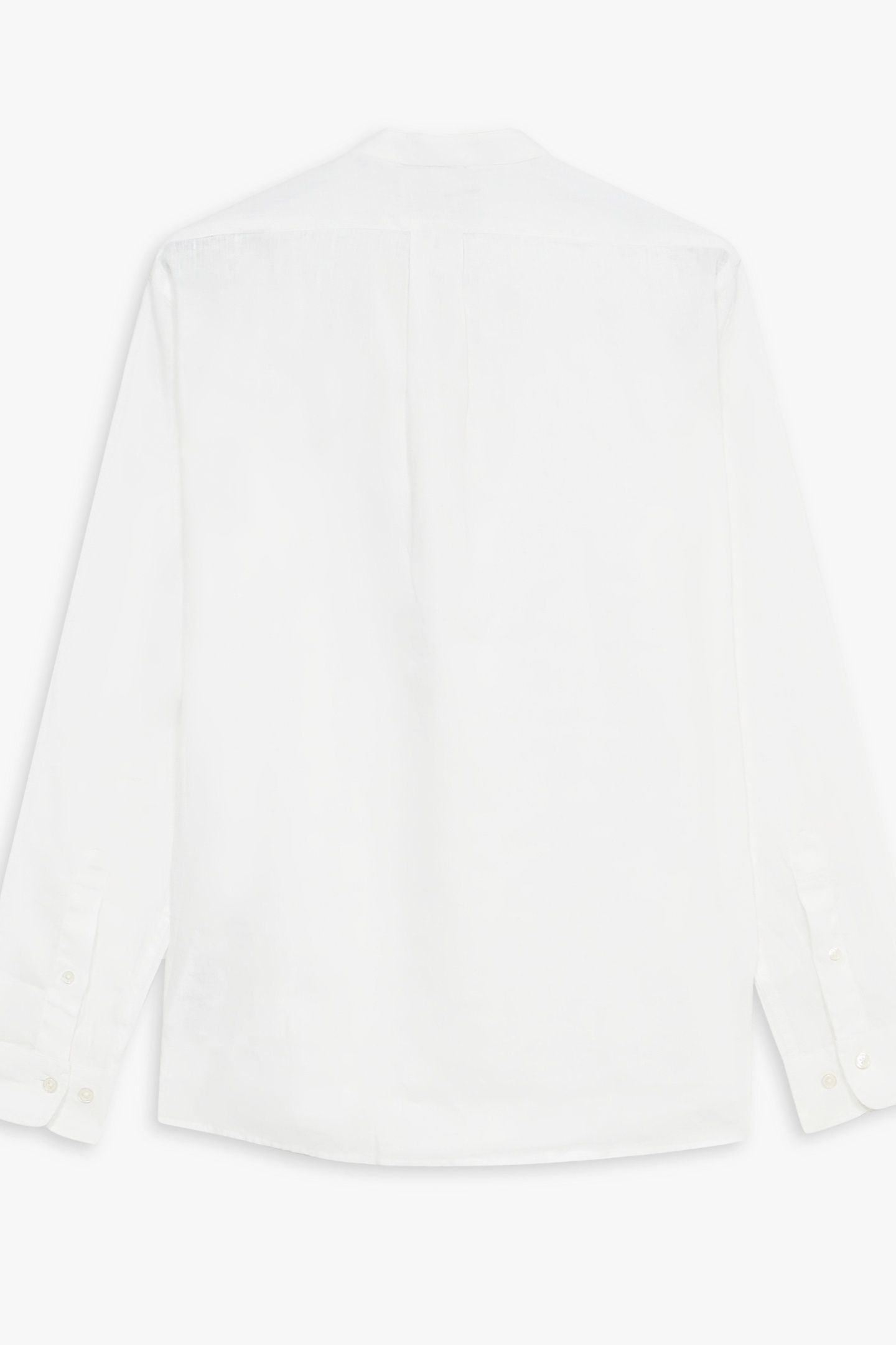 STAND COLLAR SHIRT LINEN WHITE 3