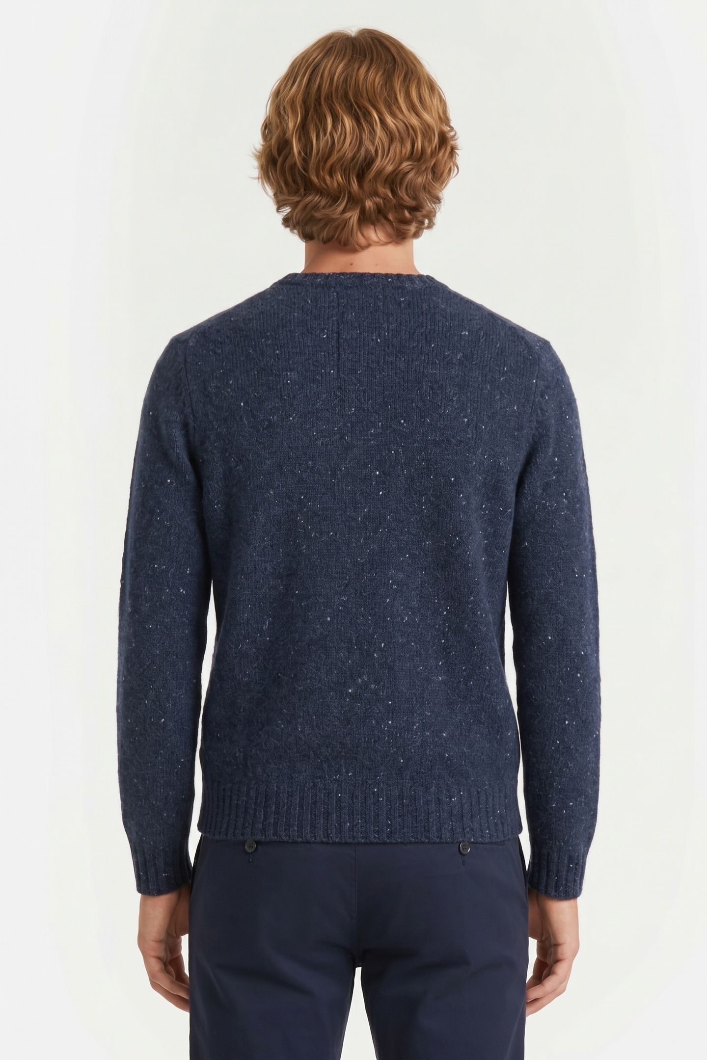 WOOL CREWNECK SWEATER NAVY 2