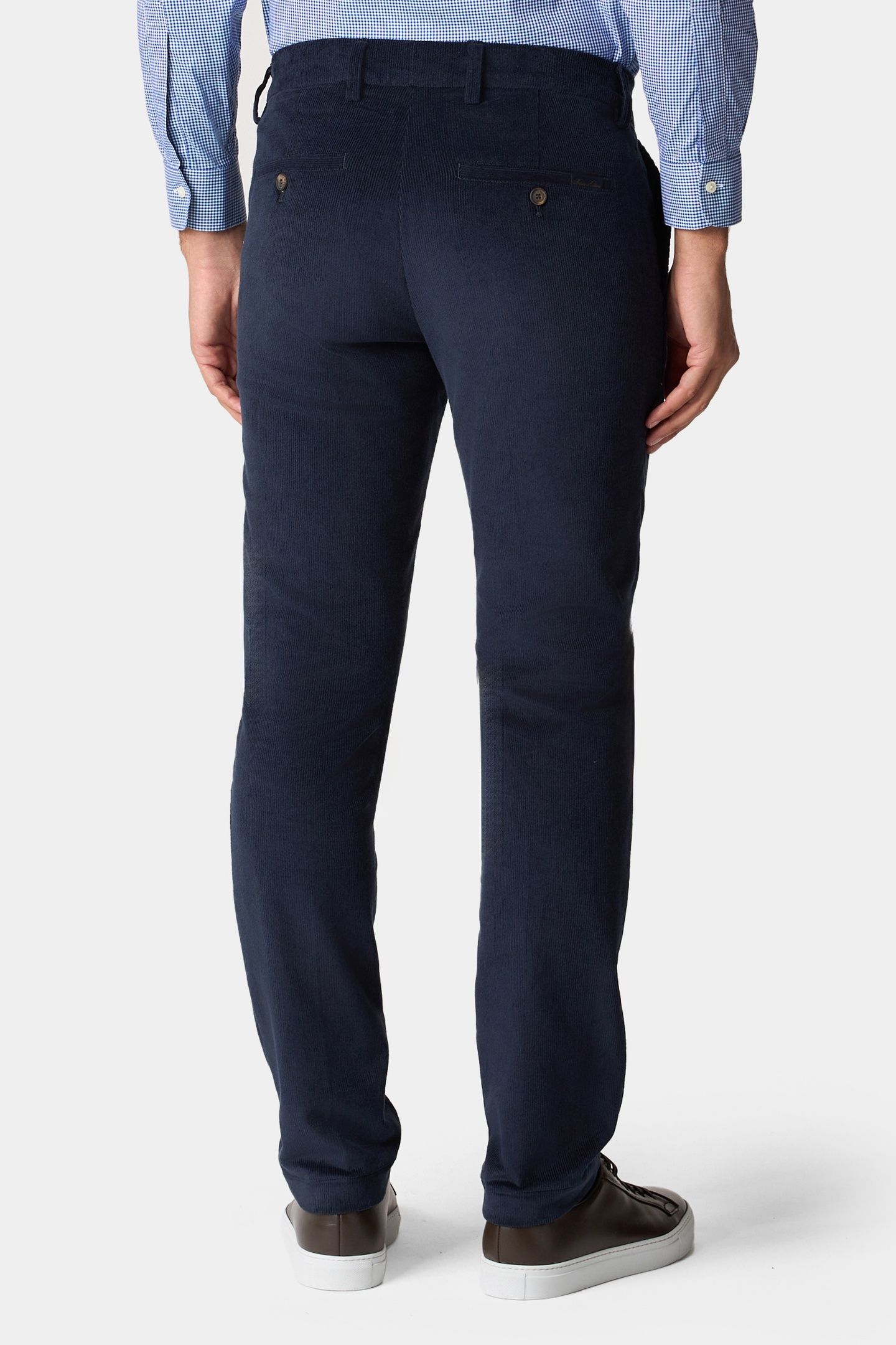 SLIM FIT COTTON CORDUROY CHINOS NAVY 3