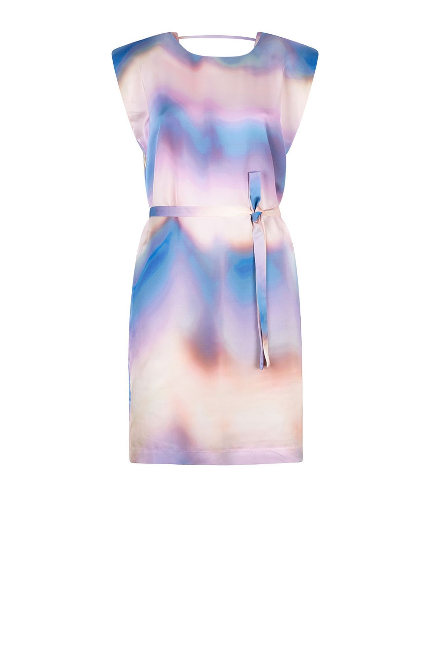 PEYTON PRINTED POWER SHOULDER DRESS MULTICOLOUR 4