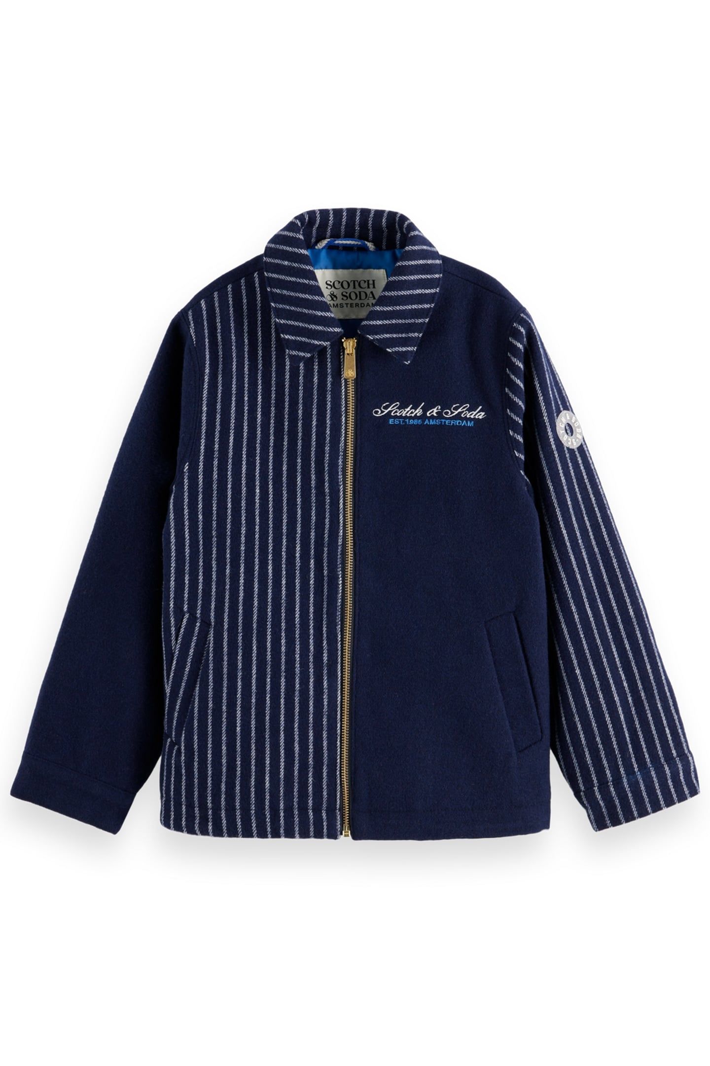 BOY IN-BETWEEN COACH ZIP JACKET NAVY 1
