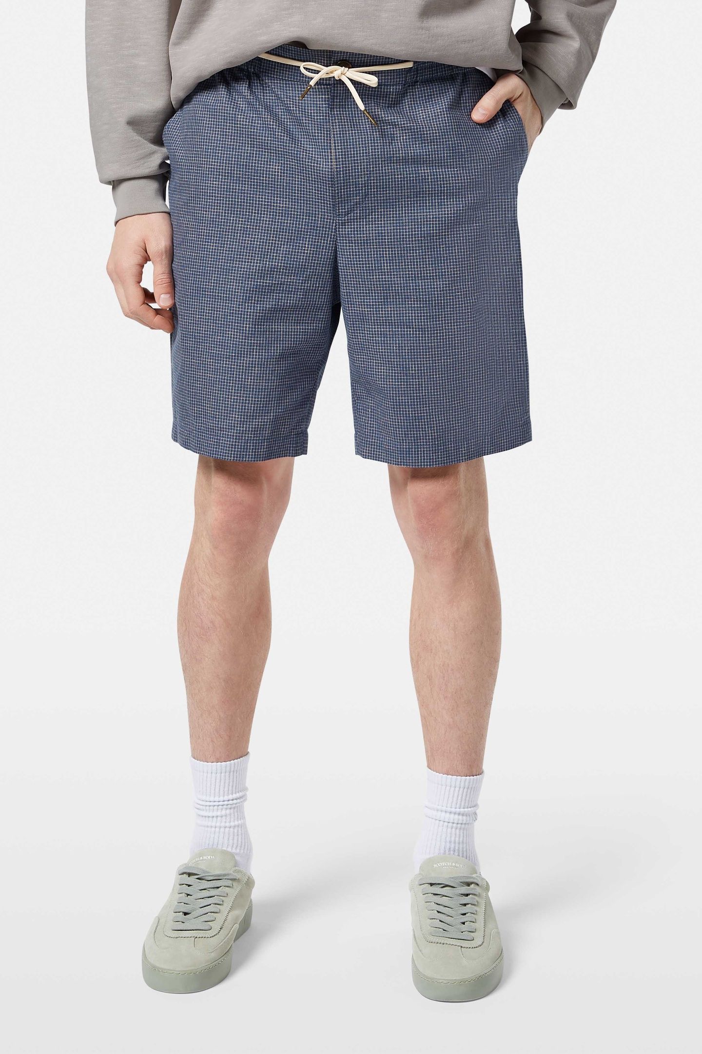 FAVE - RELAXED FIT YARN-DYED COTTON-LINEN BERMUDA SHORT ATLA 2