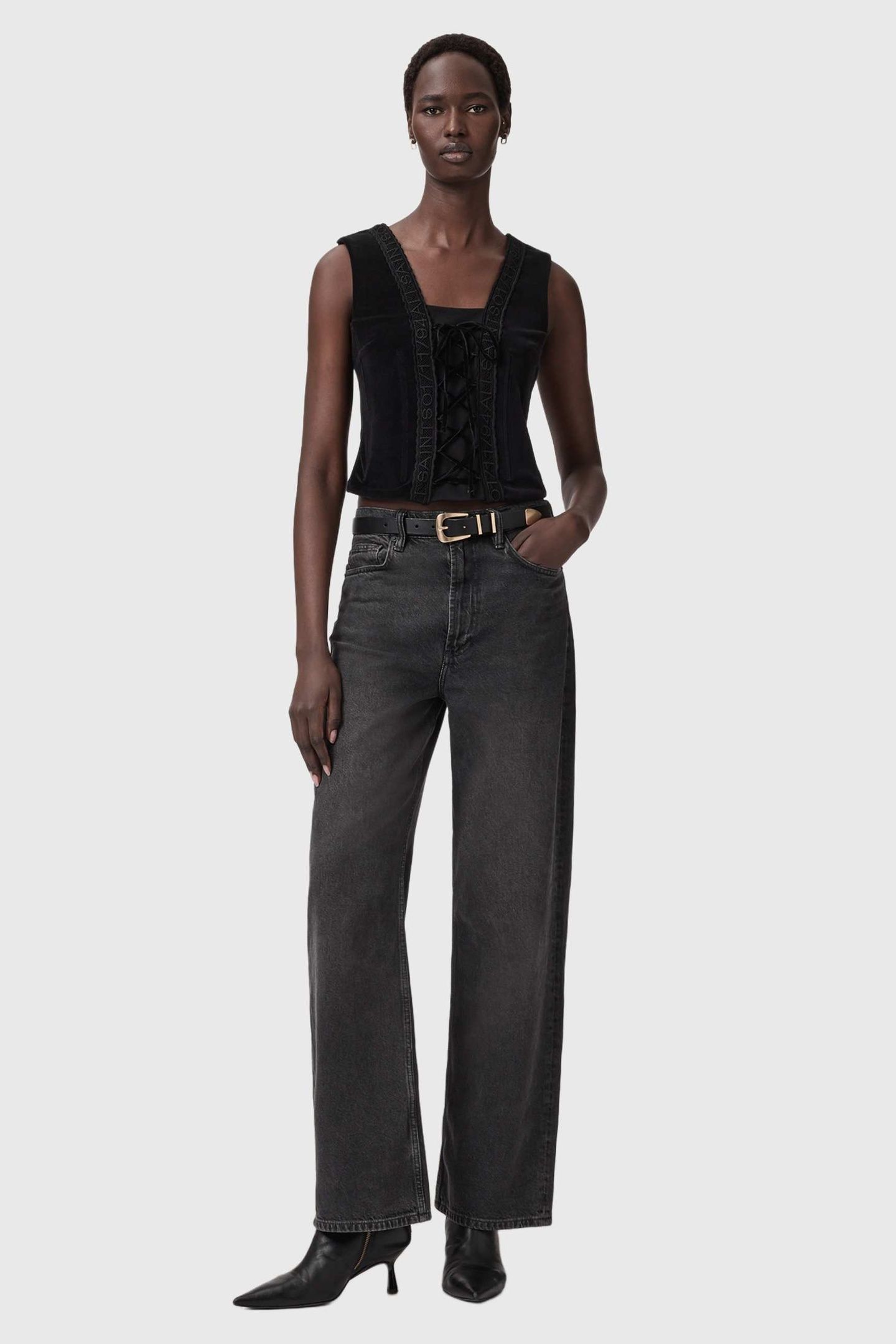 SELIN VELVET VEST BLACK 3