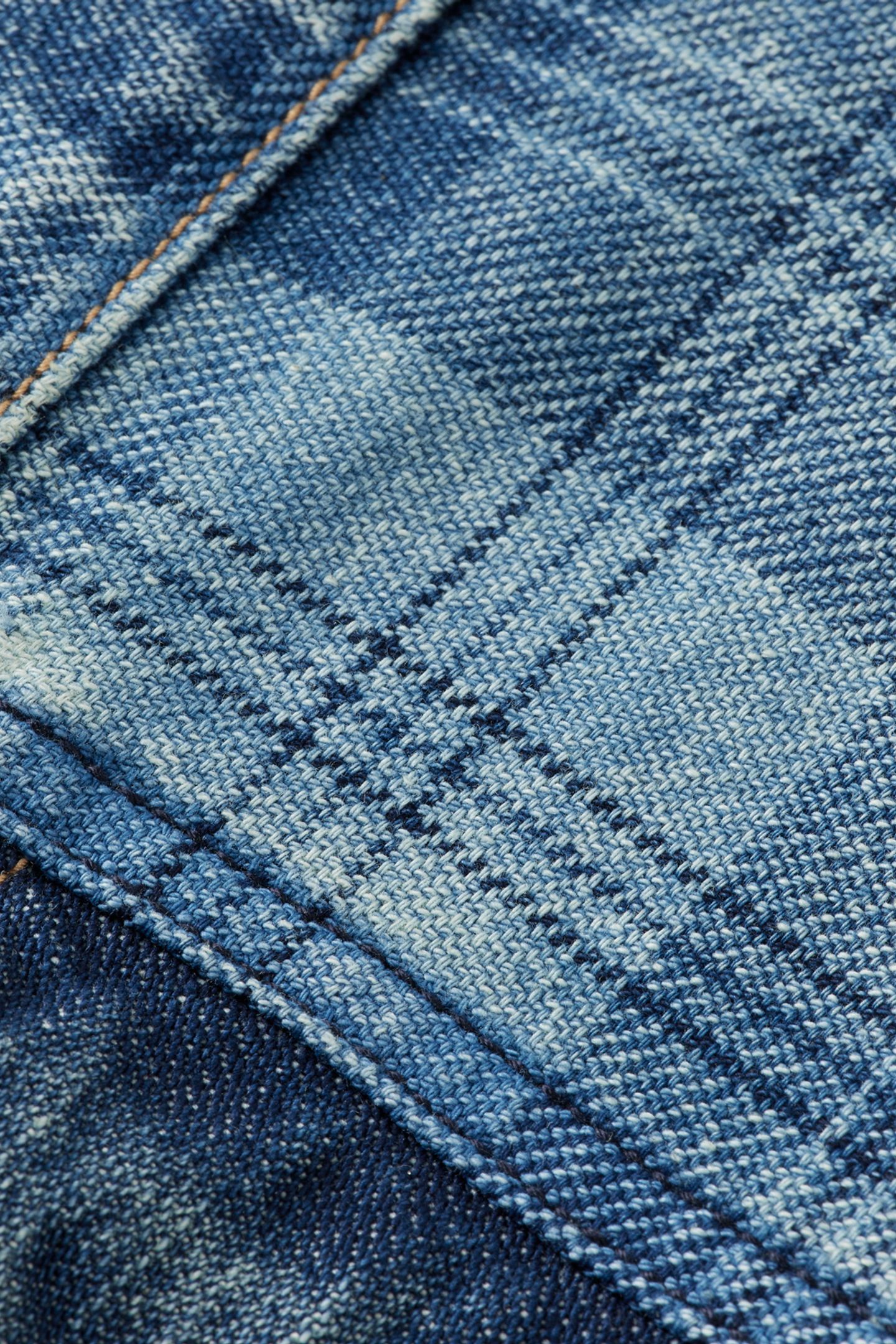 DENIM TRUCKER JACKET WITH CONTRAST CHECK PANELLING GREAT OUT 7