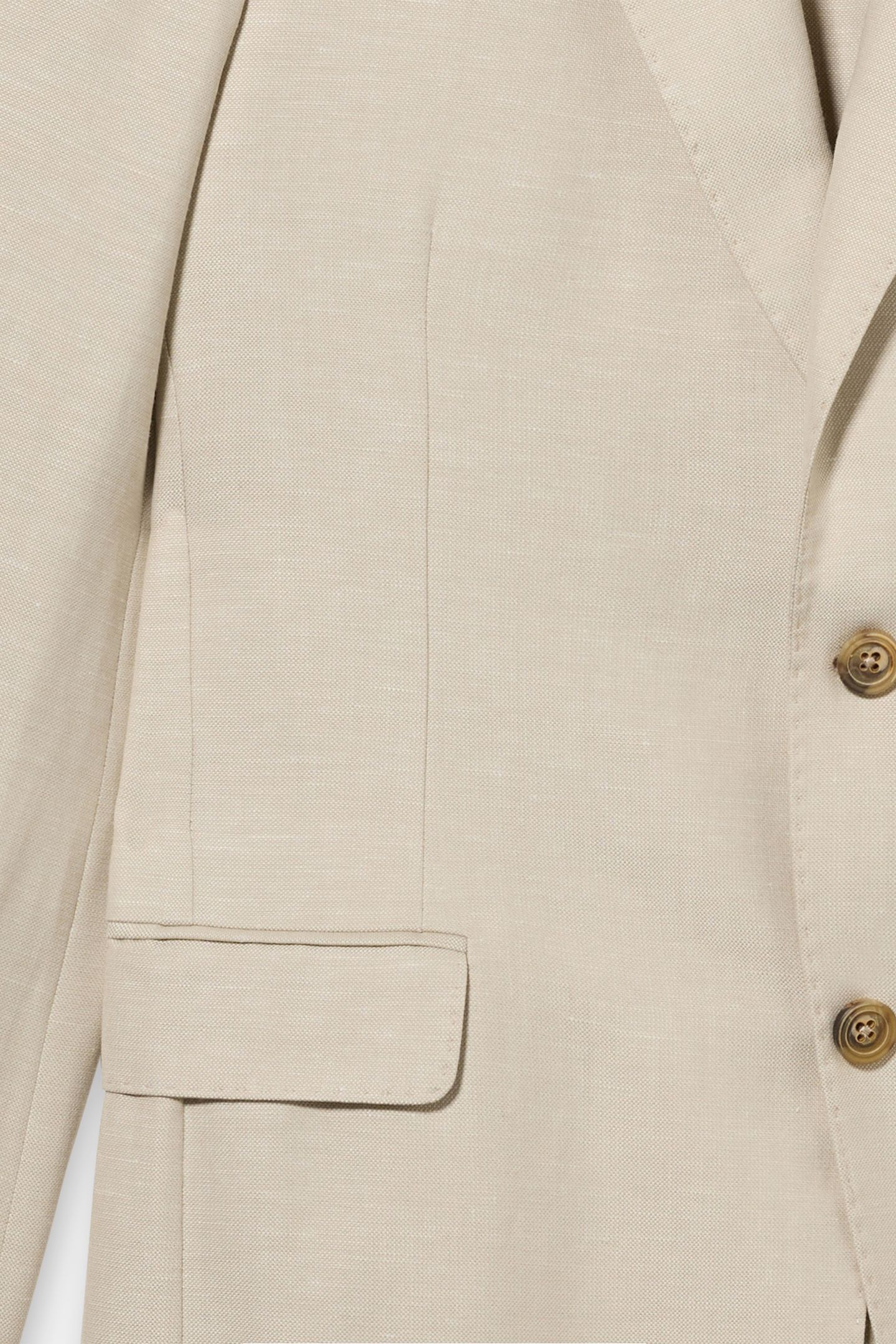 JACKET REGULAR LINING LINEN NATURAL 4