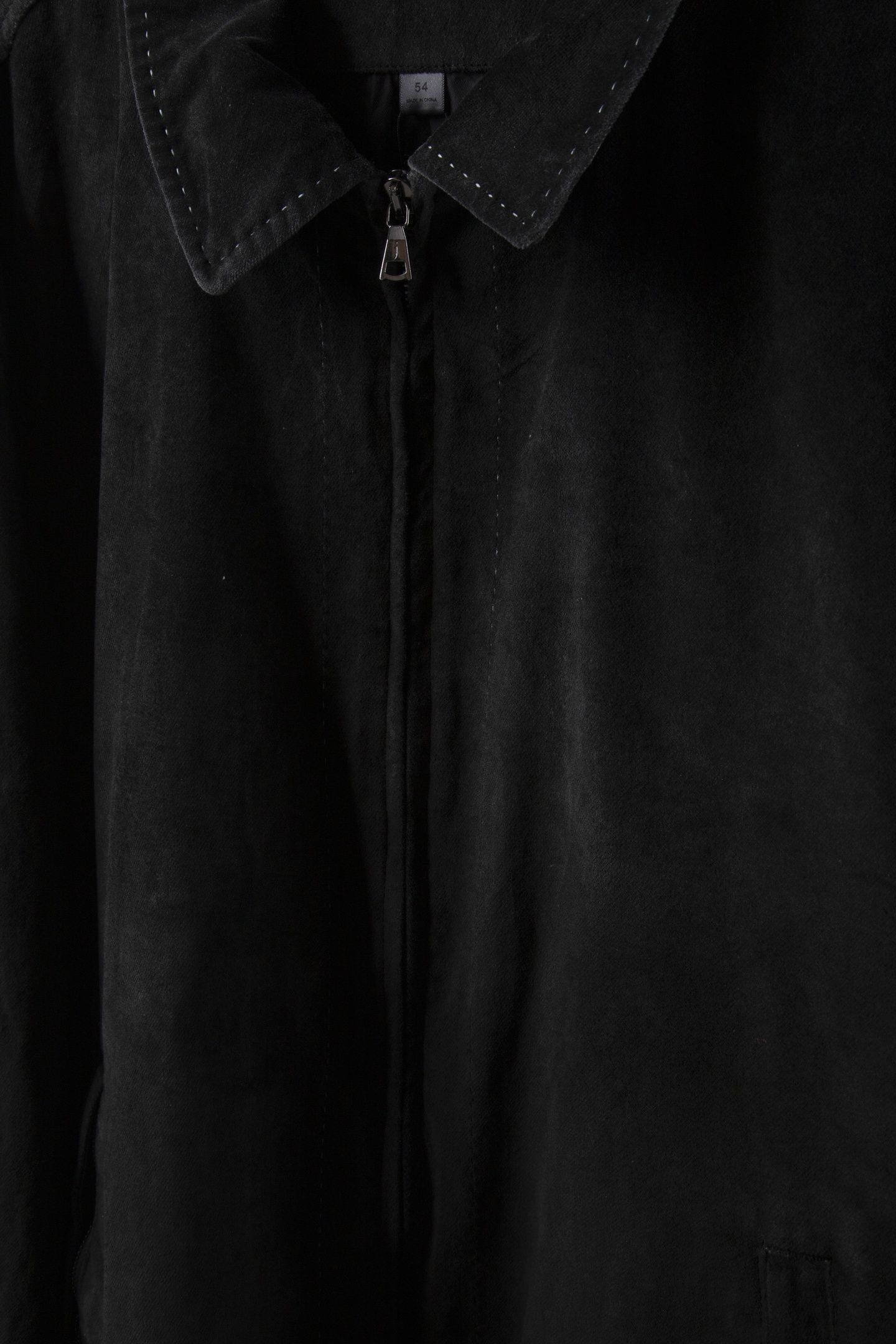 DUNDY JACKET - ZIP CLOSURE VELVET JACKET CHARCOAL 4