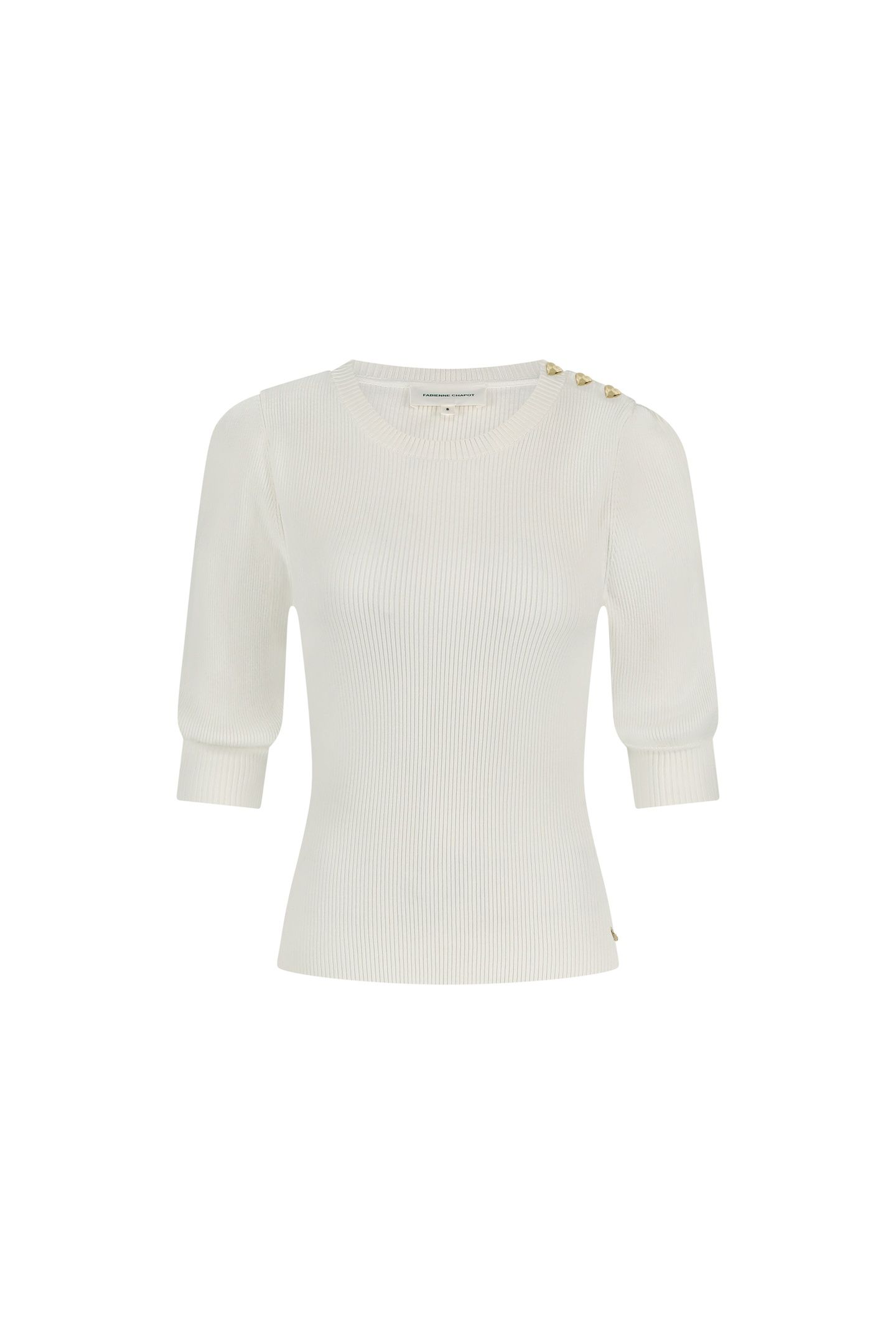 LILLIAN SHORT SLEEVE PULLOVER COSY WHITE 4