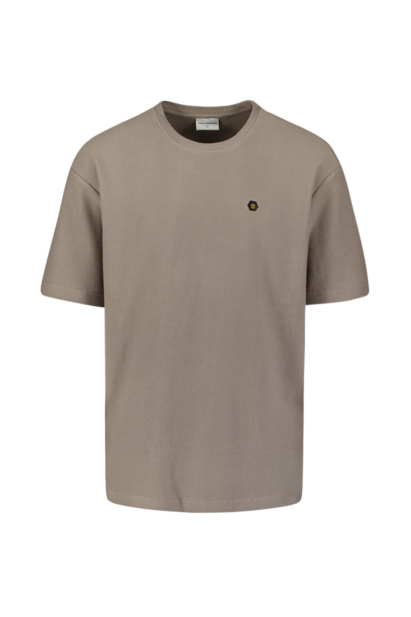 T-SHIRT CREWNECK SOLID JACQUARD CLAY 4