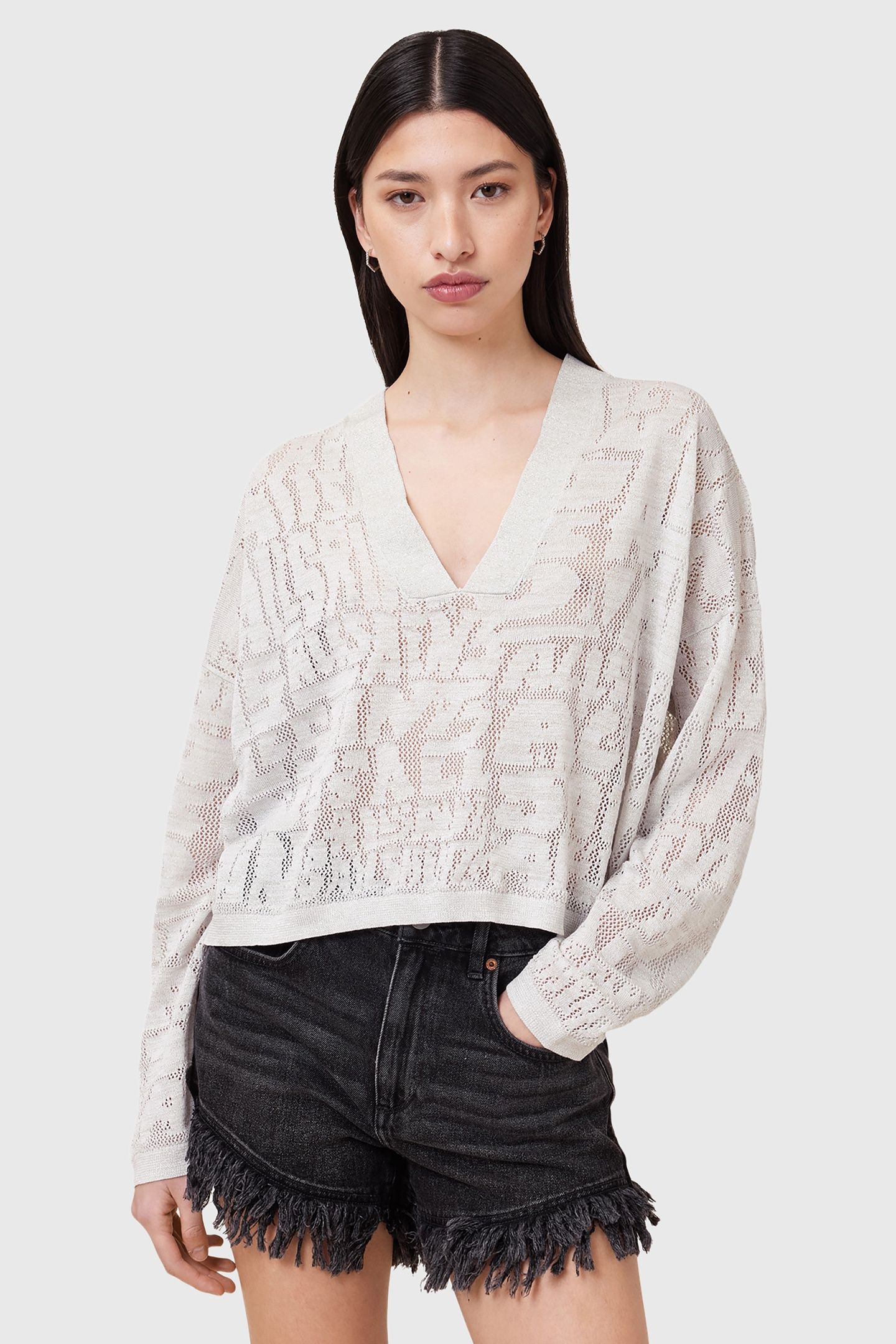 KAITO V NECK CHALK WHITE 3