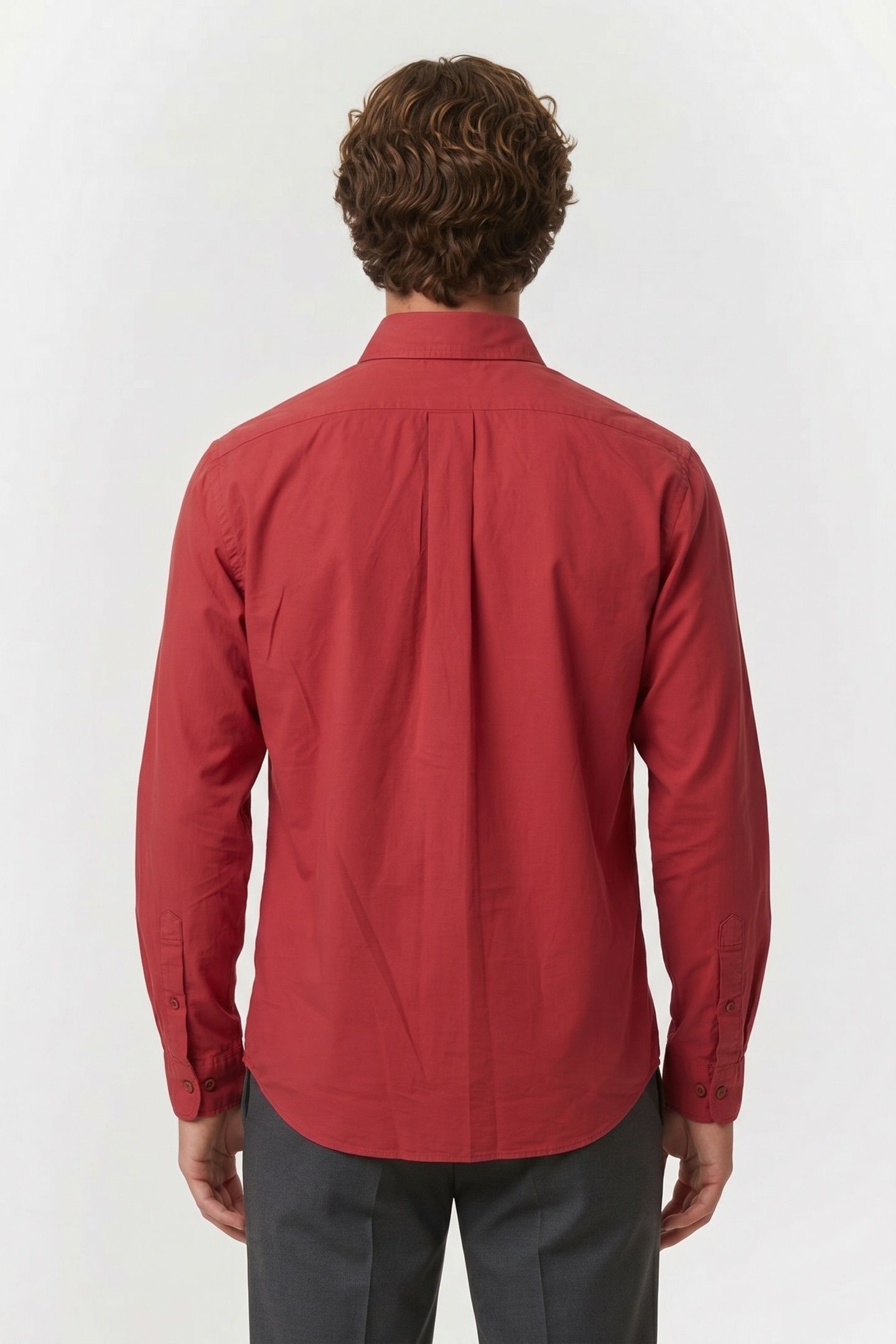 SOLID LONG SLEEVE CLARET DARK RED 2