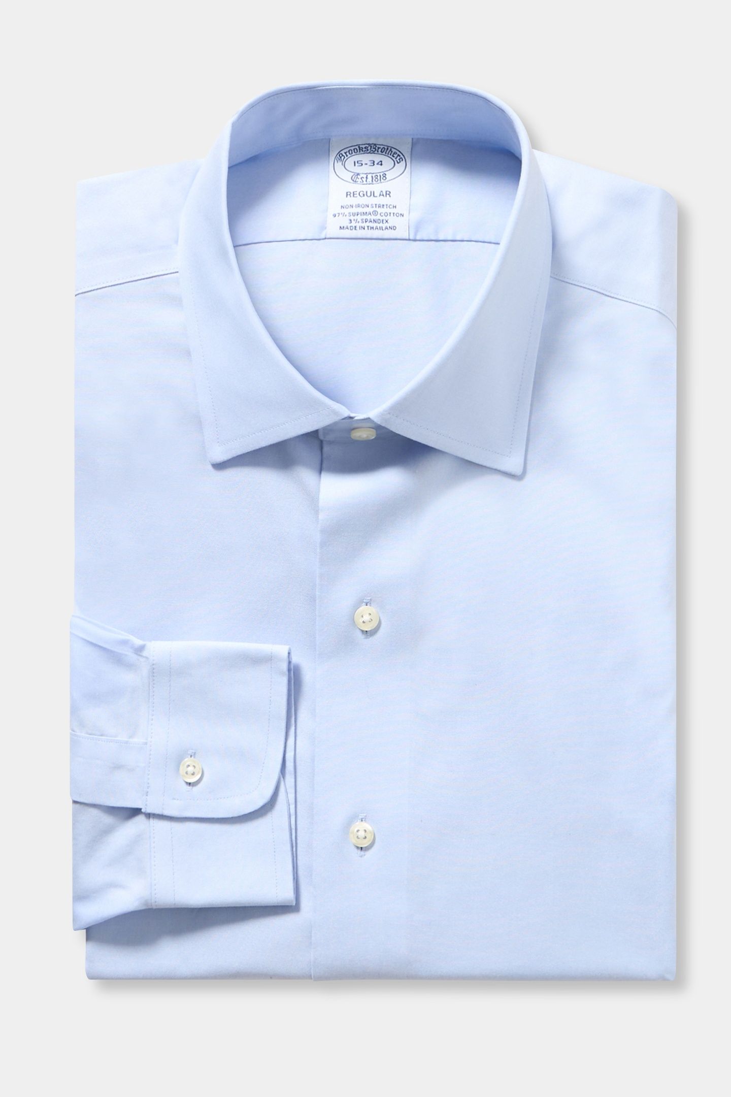 REGULAR FIT NON-IRON STRETCH PINPOINT SHIRT WITH AINSLEY COL 4