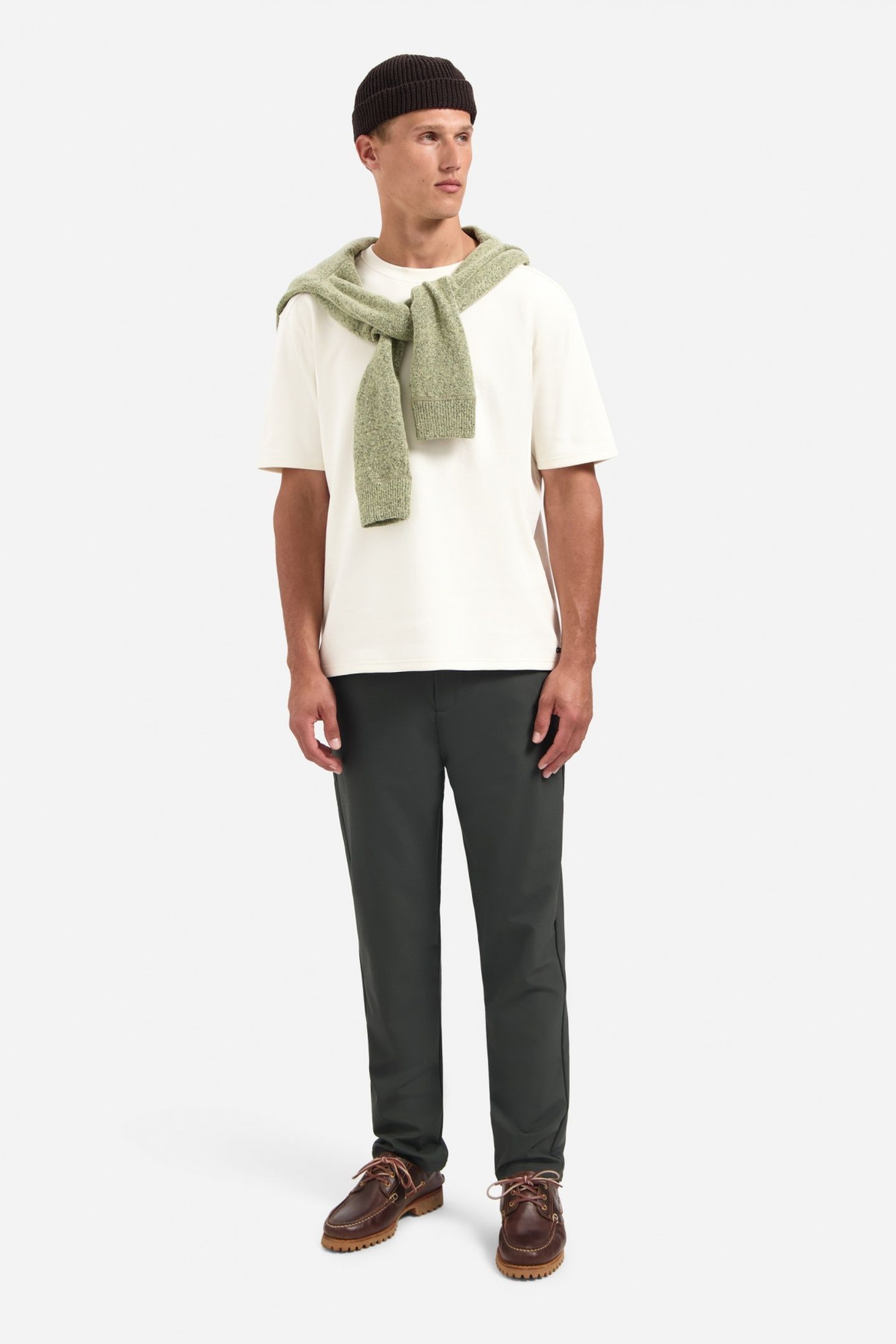 T-SHIRT CREWNECK SOLID HEAVY INTERLOCK OFFWHITE 1