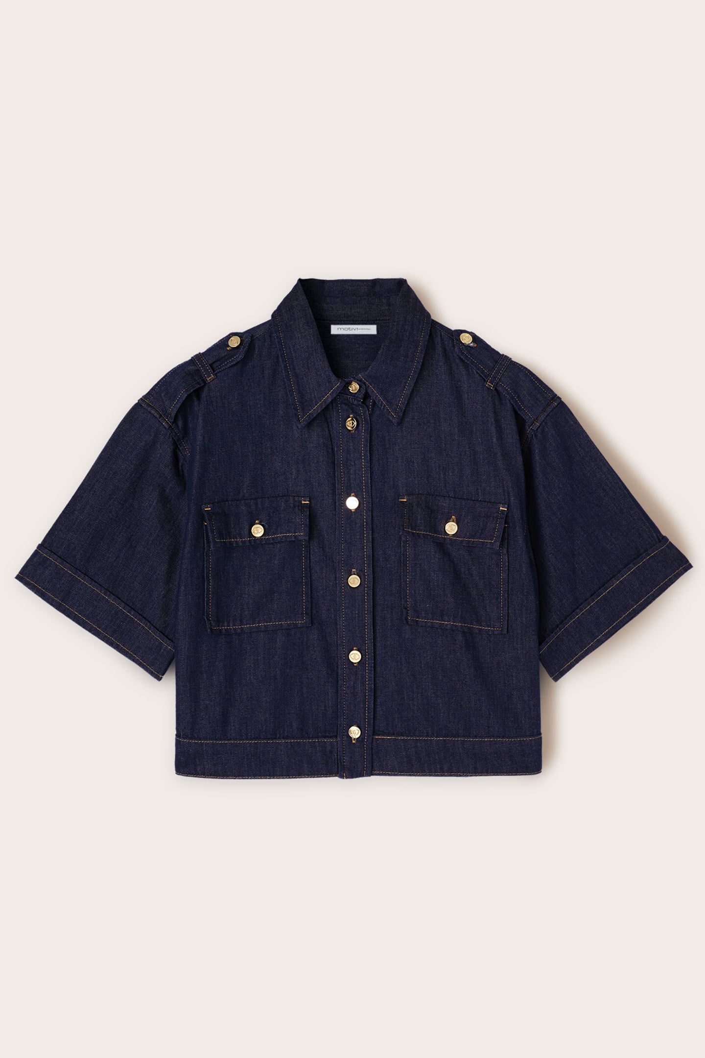 BOXY DENIM SHIRT BLUE 3