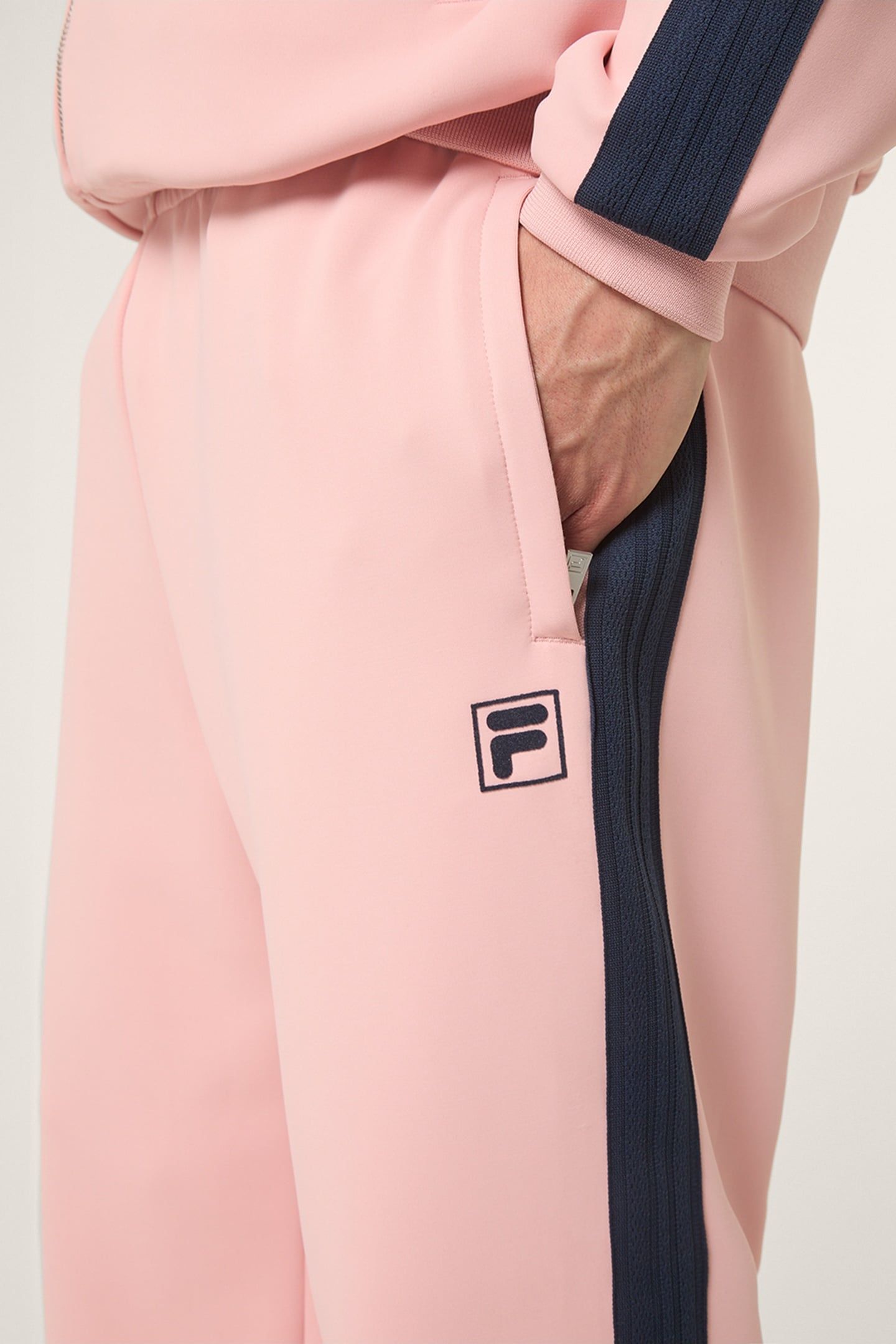 VAIANO RELAXED TAPED TRACK PANTS MELLOW ROSE 4