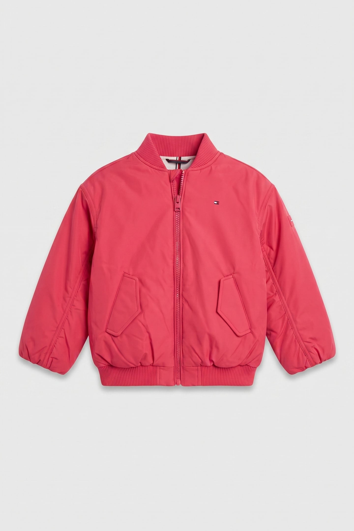 GIRLS PADDED BOMBER VINTAGE CERISE 2
