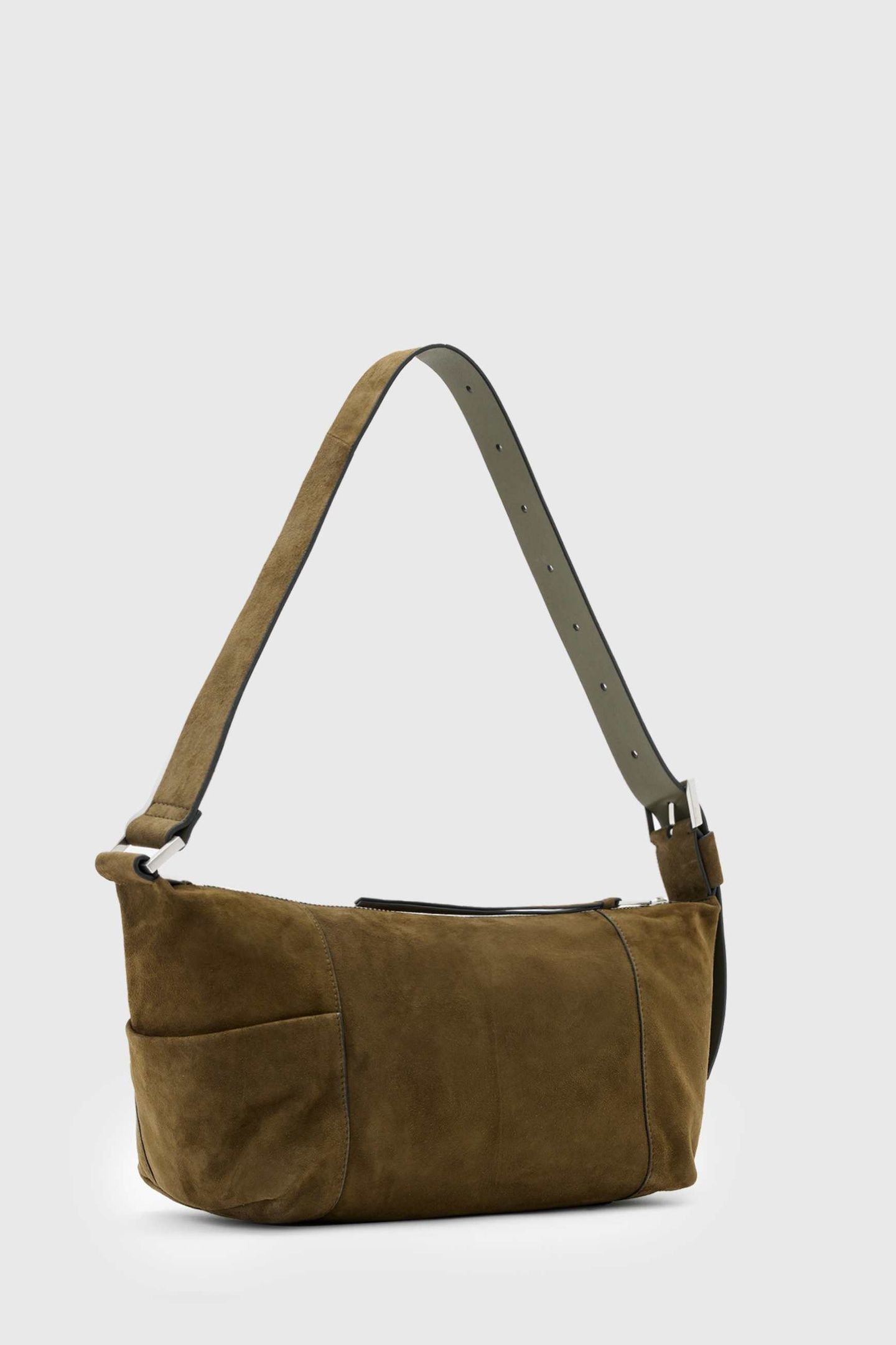 VEGA SUEDE SHLDR BAG OLIVE GREEN 2